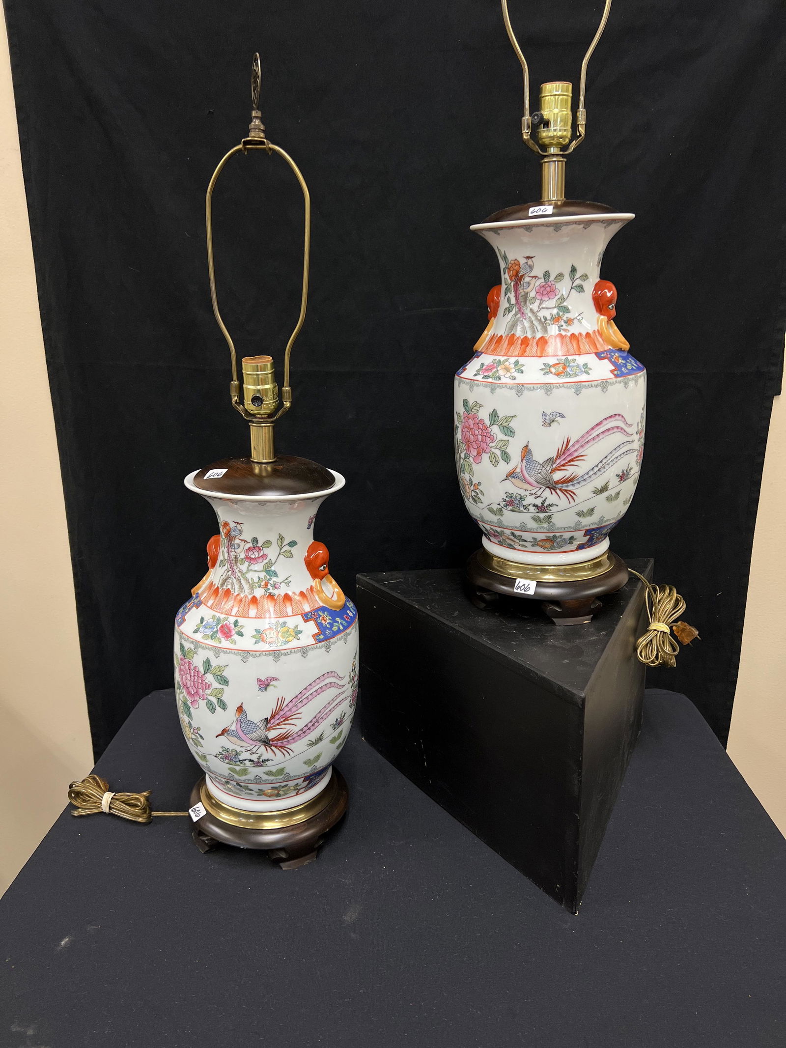 Pair Of  Designer Oriental Vase Table Lamps (1 of 8)