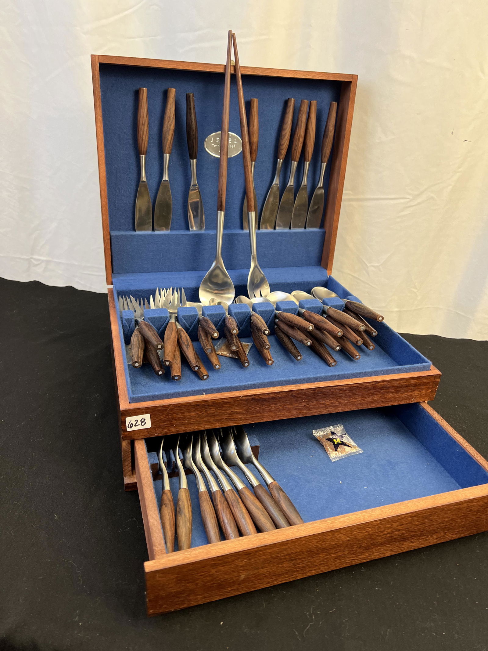 MCM Teak Handled Flatware Service for 7 (1 of 11)