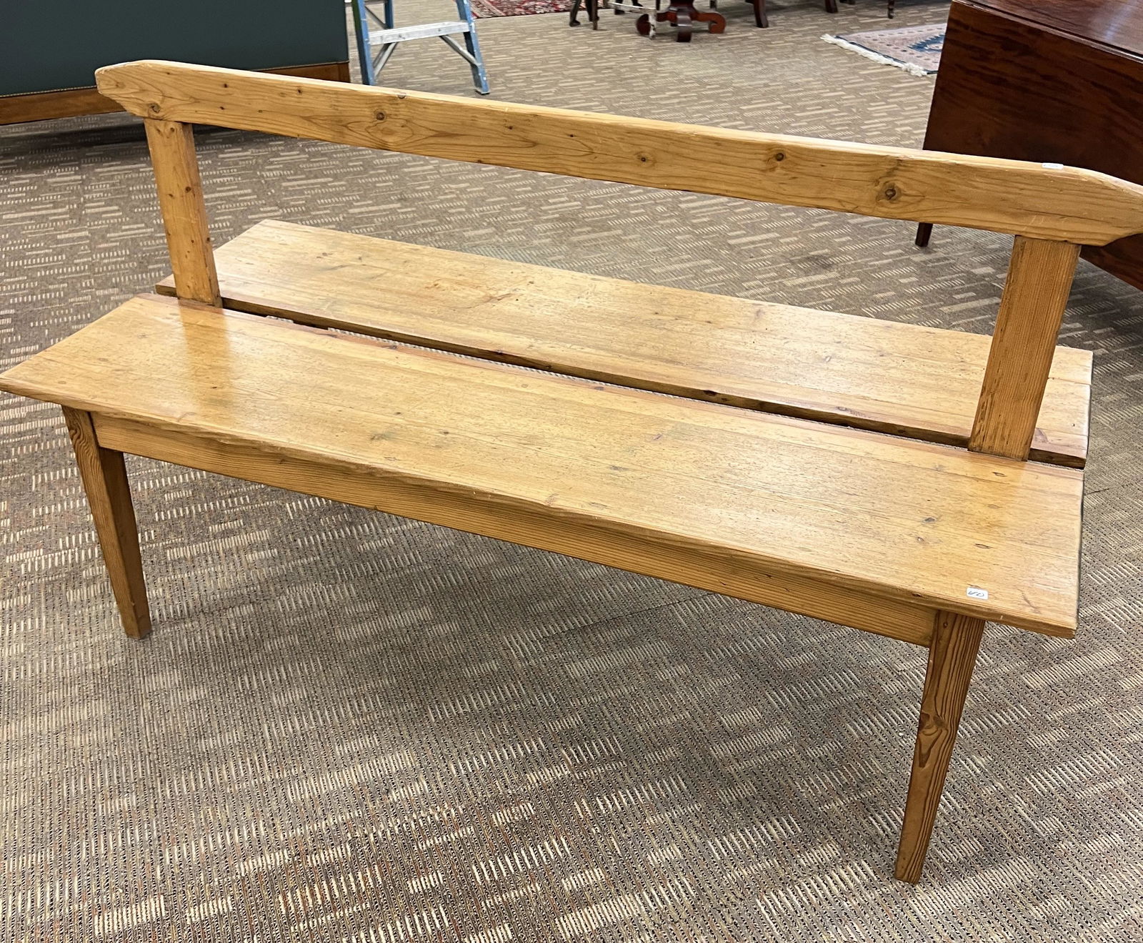Early Pine Double-Sided Bench with Pencil Legs (1 of 5)