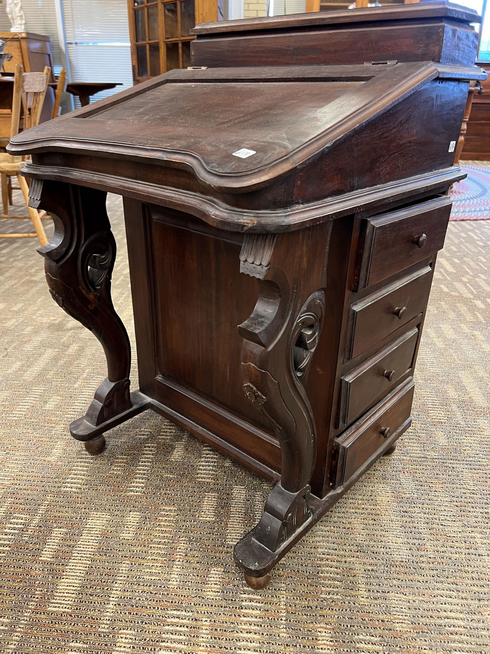 Miniature 3 Drawer Ship Captain s Desk