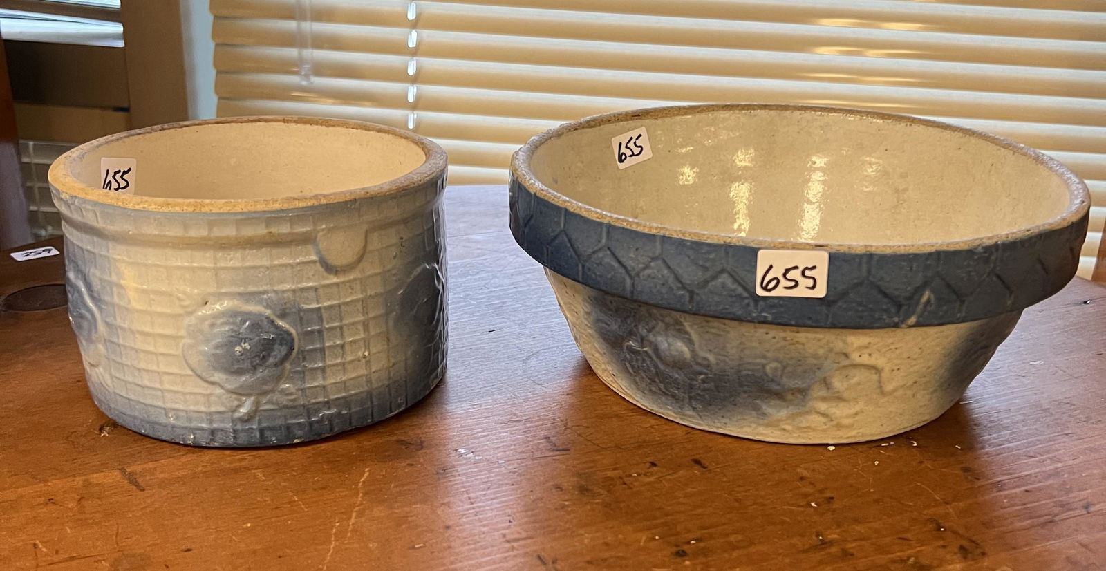 Blue & Grey Stoneware Bowl & Covered Butter (1 of 6)