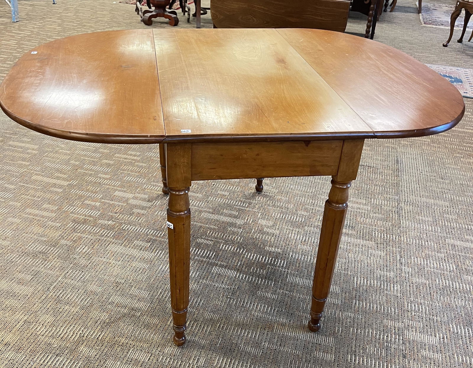 Early Cherry Drop-Leaf Table with Turn-Legs (1 of 5)