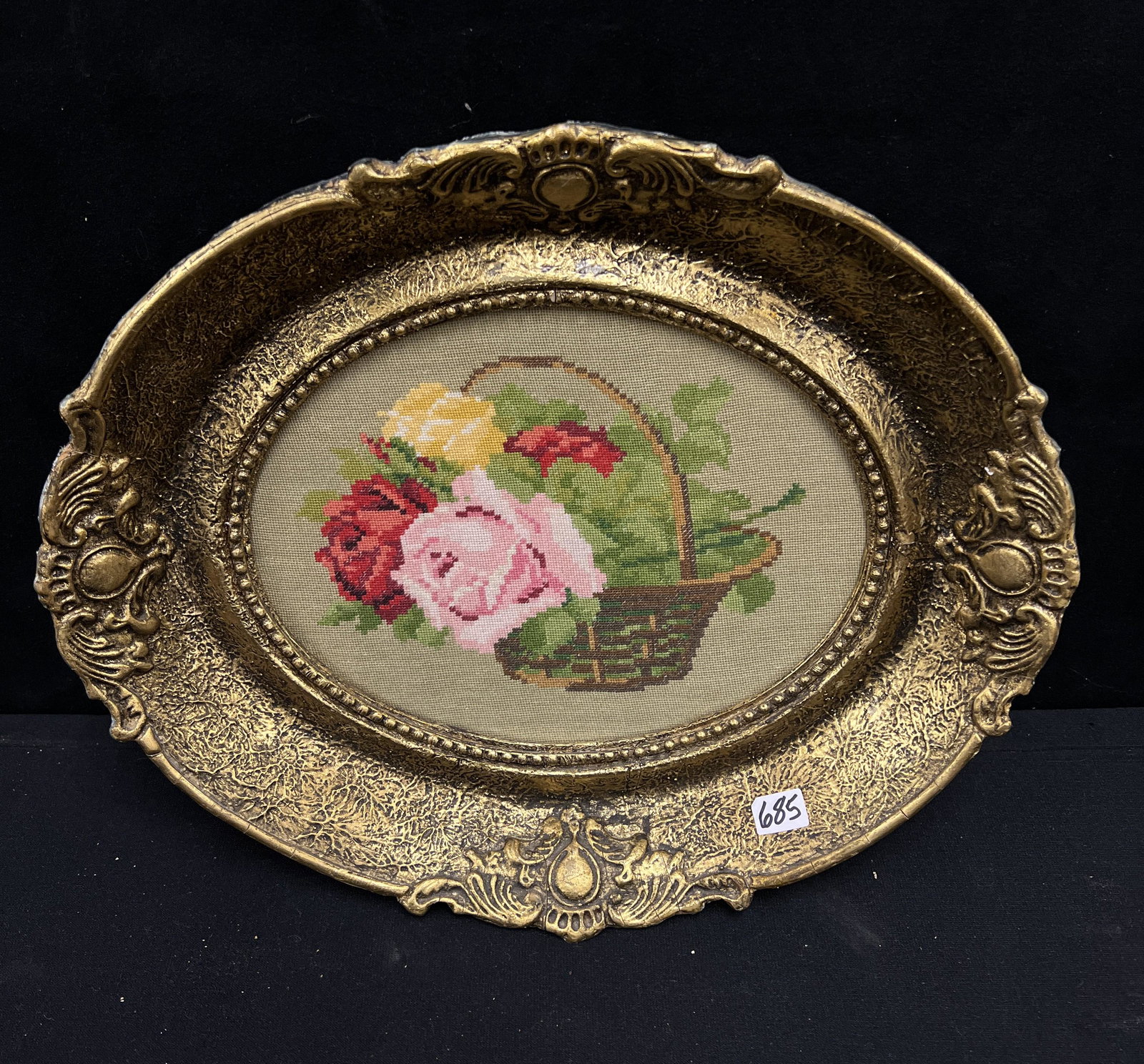 Vukosava Kostich Roses in Basket Needlepoint (1 of 4)