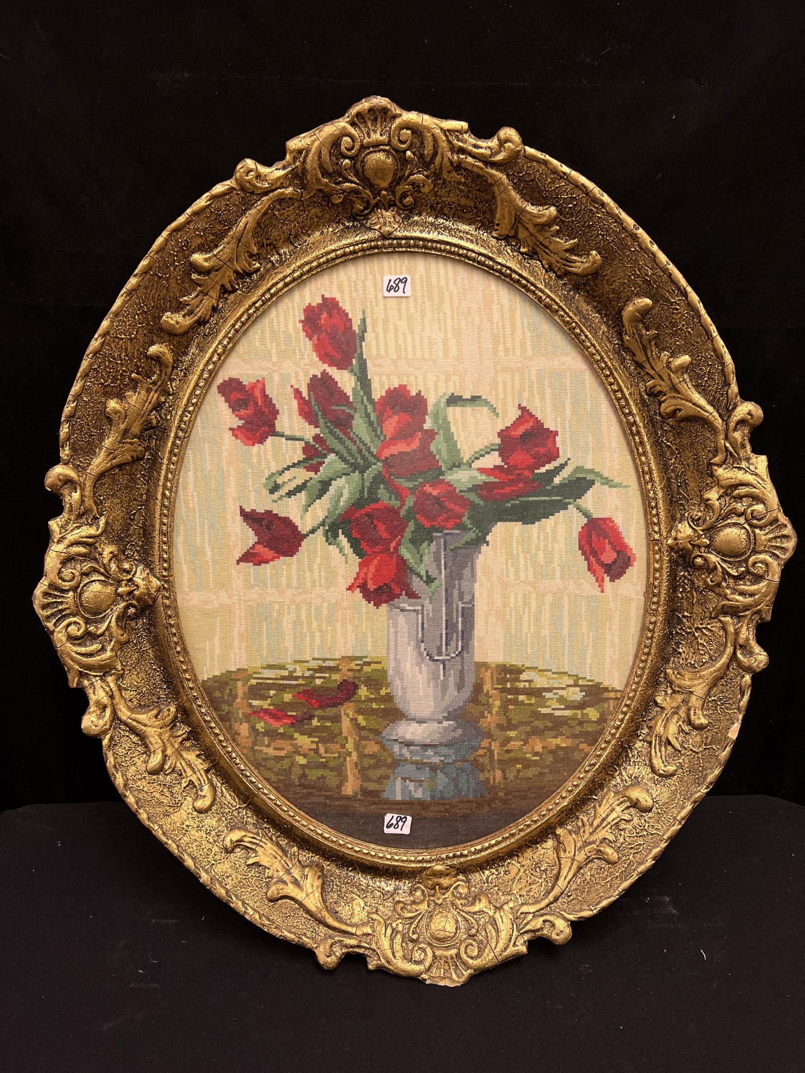 Vukosava Kostich Needlepoint of Tulips in a Vase (1 of 3)