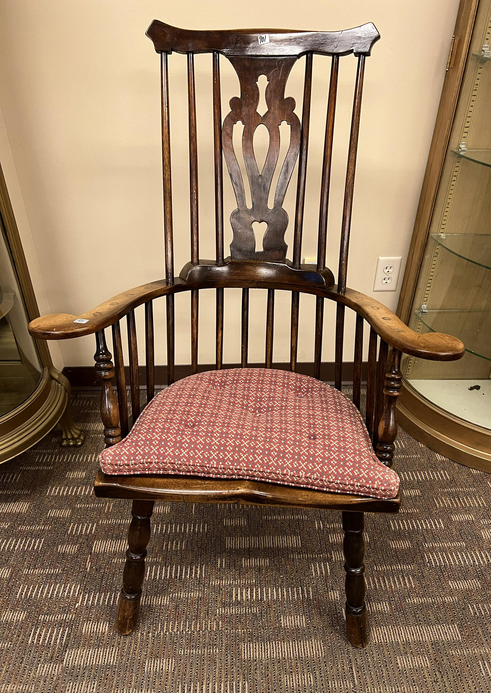Windsor Armchair: A Windsor armchair, uncertain of age.