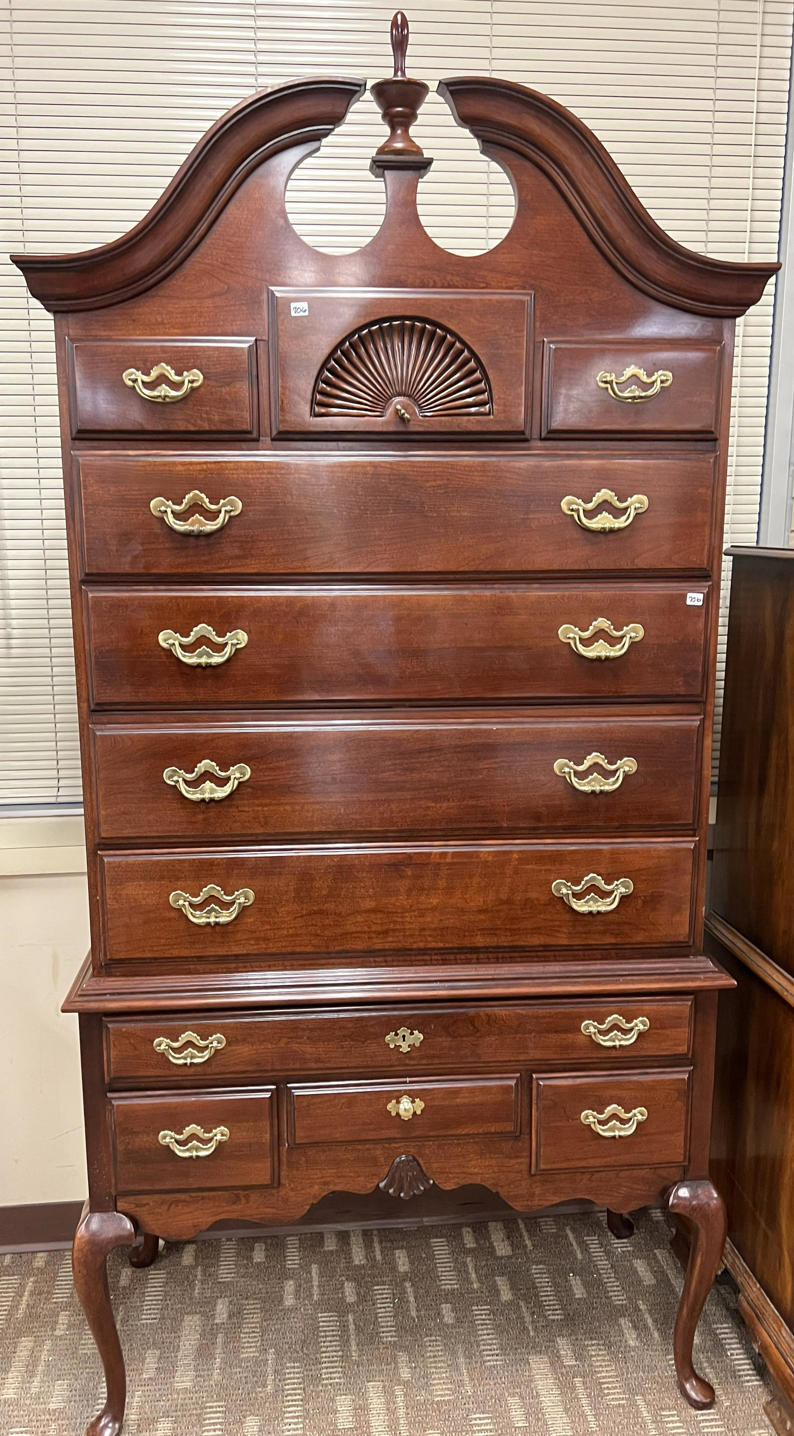 Queen Anne-Style Mahogany Highboy w/ 11 Drawers (1 of 6)