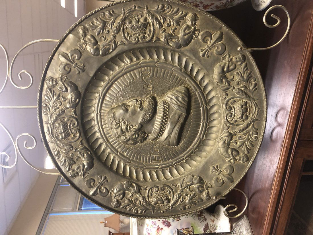 Large Brass Plate Depicting Henry IV (1 of 4)