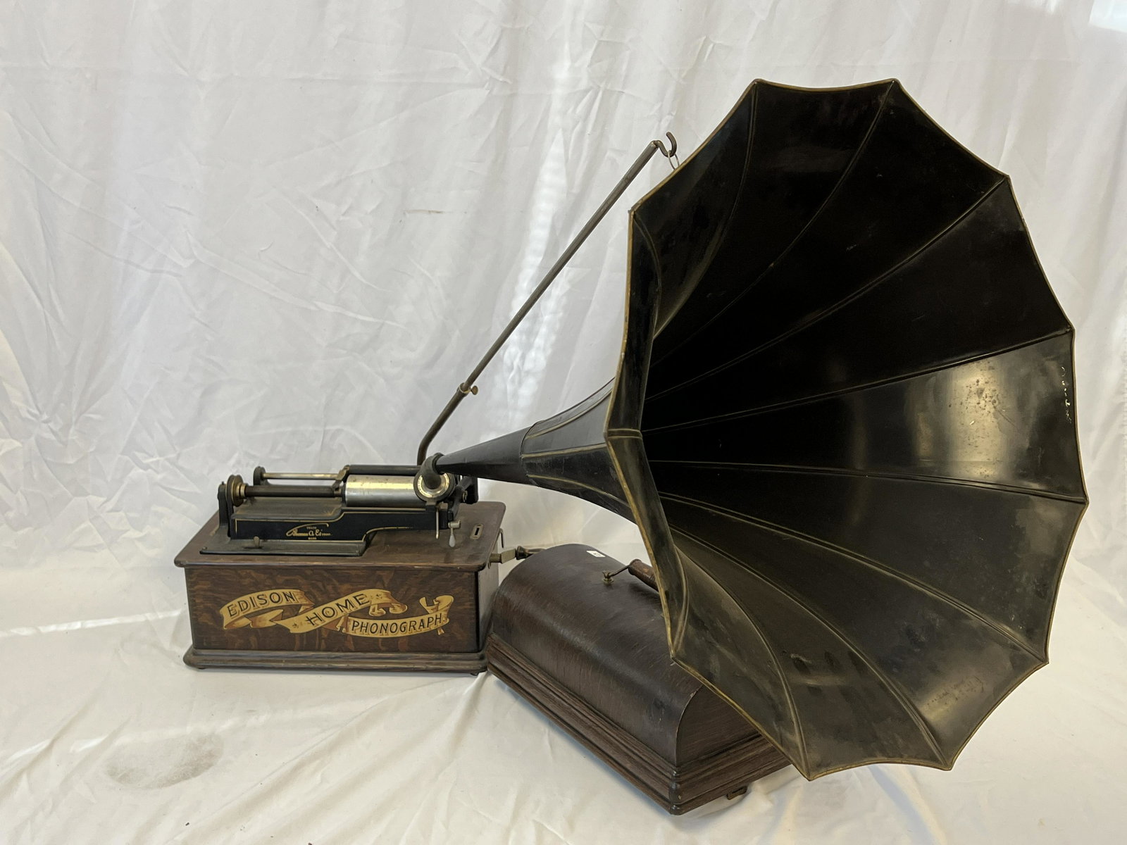 Edison Home Phonograph Cylinder Player with Horn (1 of 11)