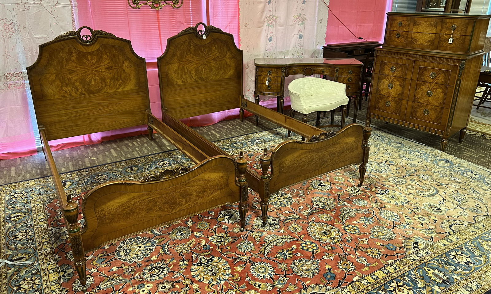 5-Piece French Mahogany Bedroom Suite (1 of 18)