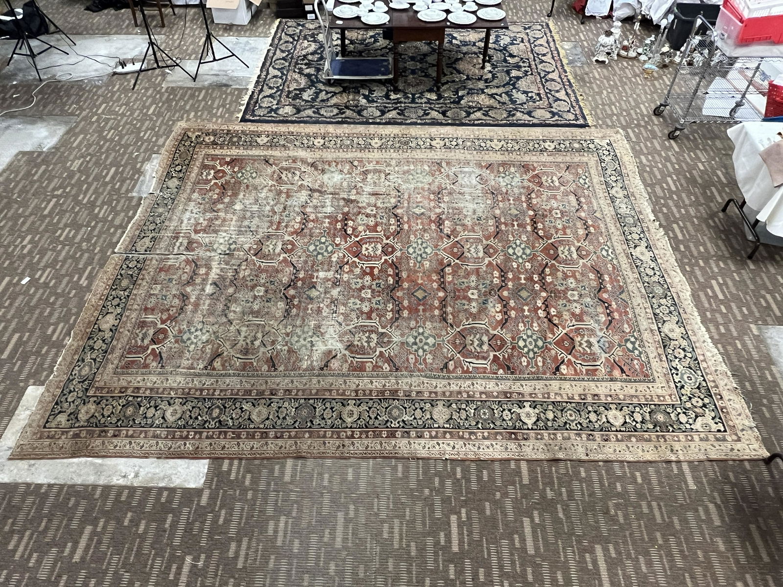 XL Antique Hand-Tied Middle-Eastern Rug (1 of 8)