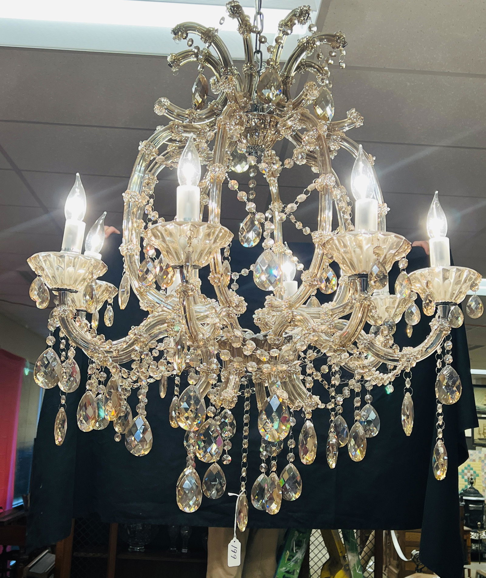 Elaborate 12-Arm Crystal Chandelier (1 of 12)