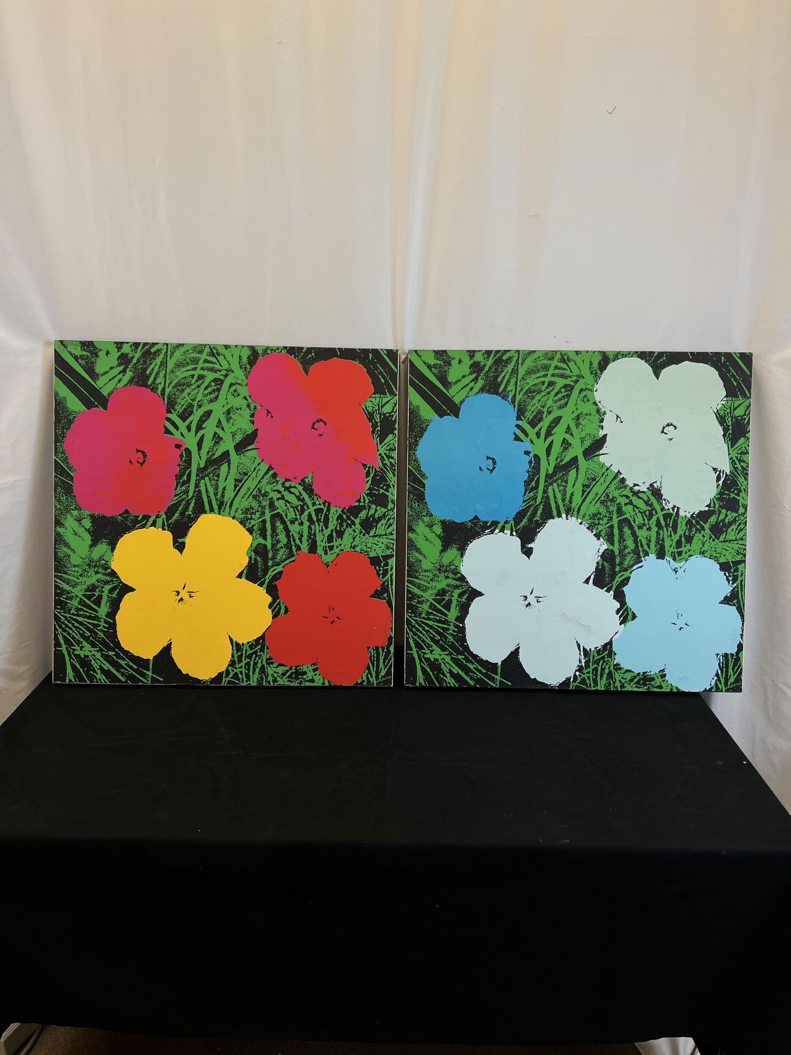 2 MCM Warhol-esque Floral Silk screens (1 of 8)