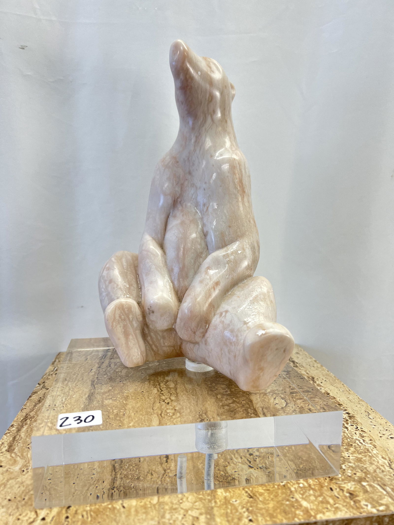 B. P. Barwick Marble Carved Bear/ Stand (1 of 7)