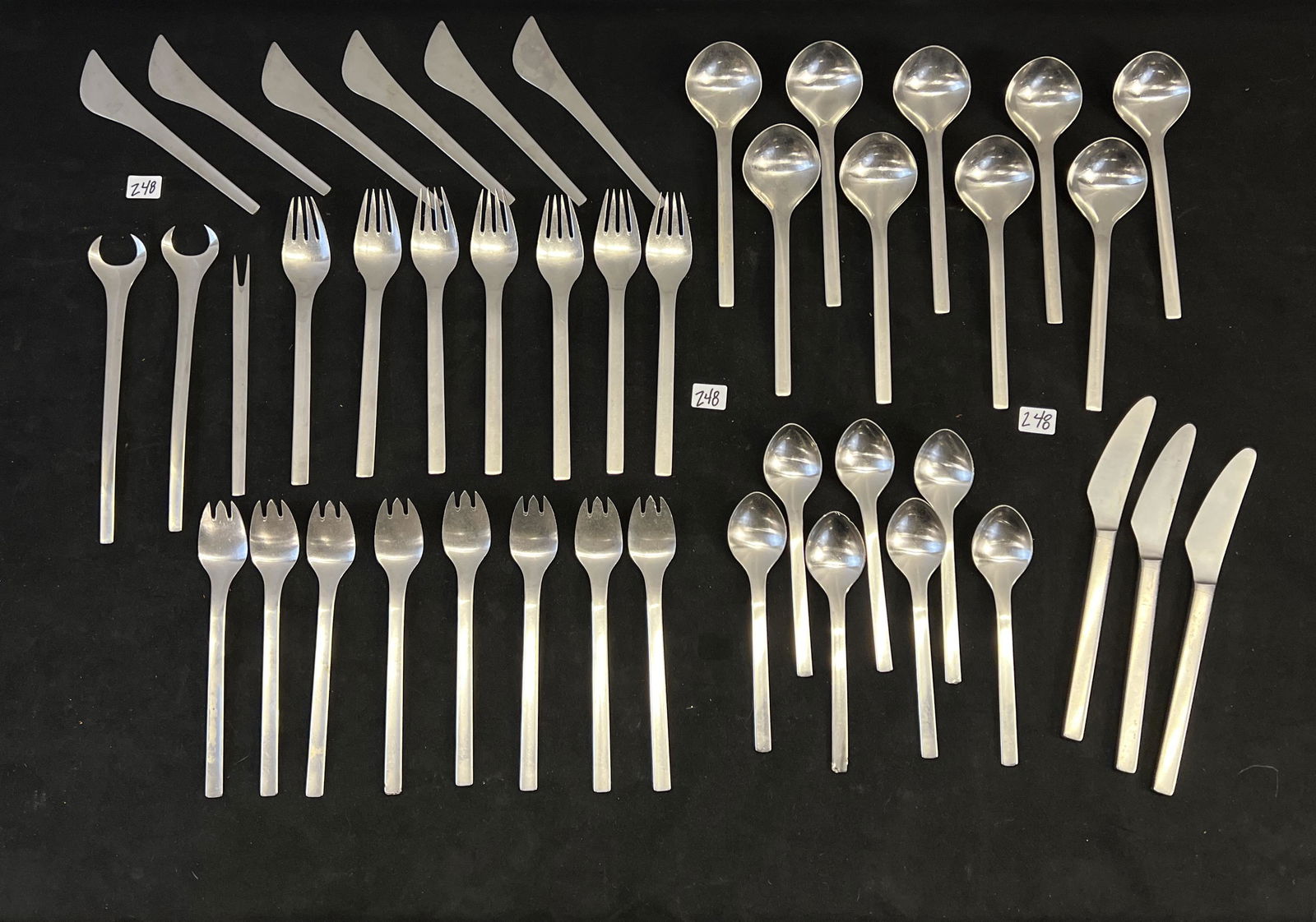 George Jensen  43 pc "New York" Flatware c.1963 (1 of 9)