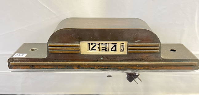 Paul Frankl Art Deco Clock: This 1920's metal Art Deco Clock is by master of American Modernism Paul Frankl (1886-1958).