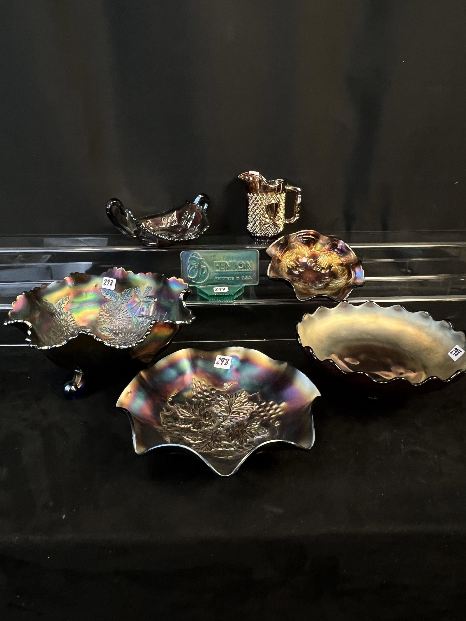 Rare Group of Amethyst Carnival Glass (1 of 12)