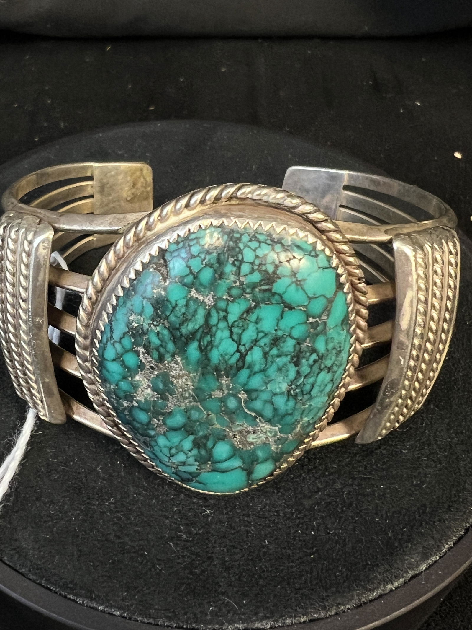 Large Turquoise Navajo Cuff Bracelet (1 of 7)