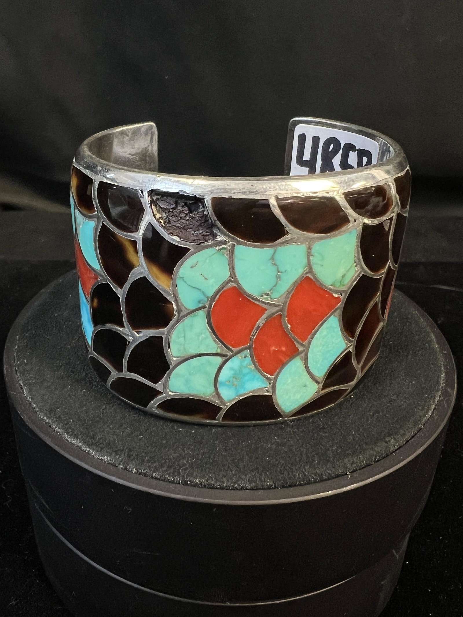 Artist-Signed Inlaid Cuff Bracelet (1 of 5)