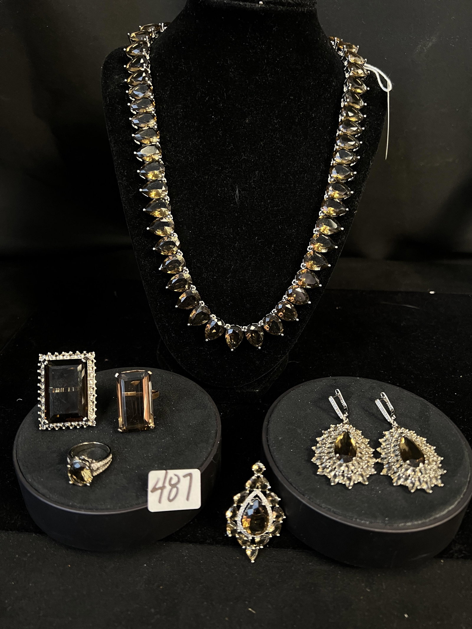 Large Group of Sterling and Smokey Quartz Jewelry (1 of 15)