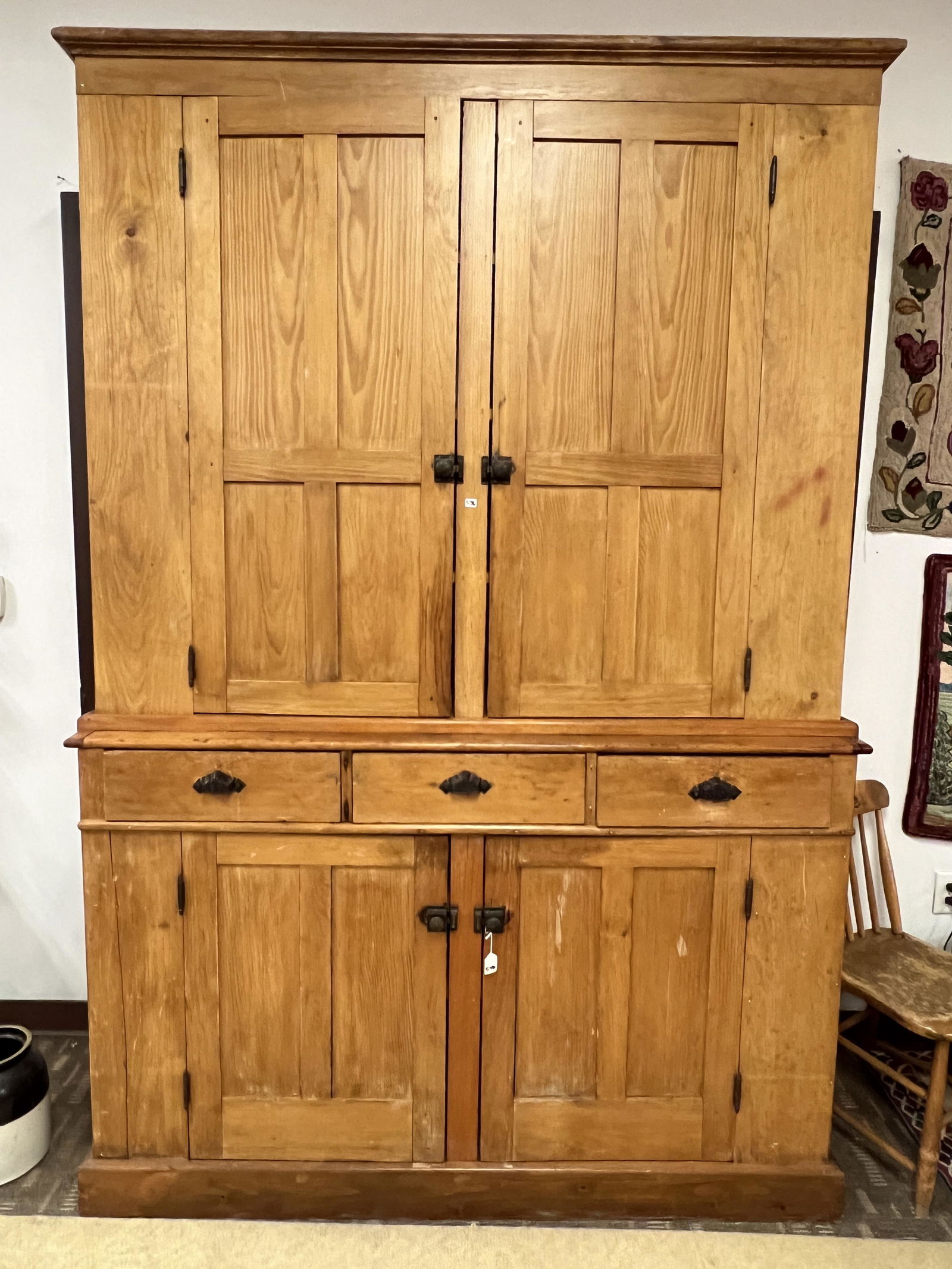 Two-Part Double-Door Blind Cupboard (#0576) on Apr 06, 2023 | Cedarburg Auction & Appraisals LLC in WI