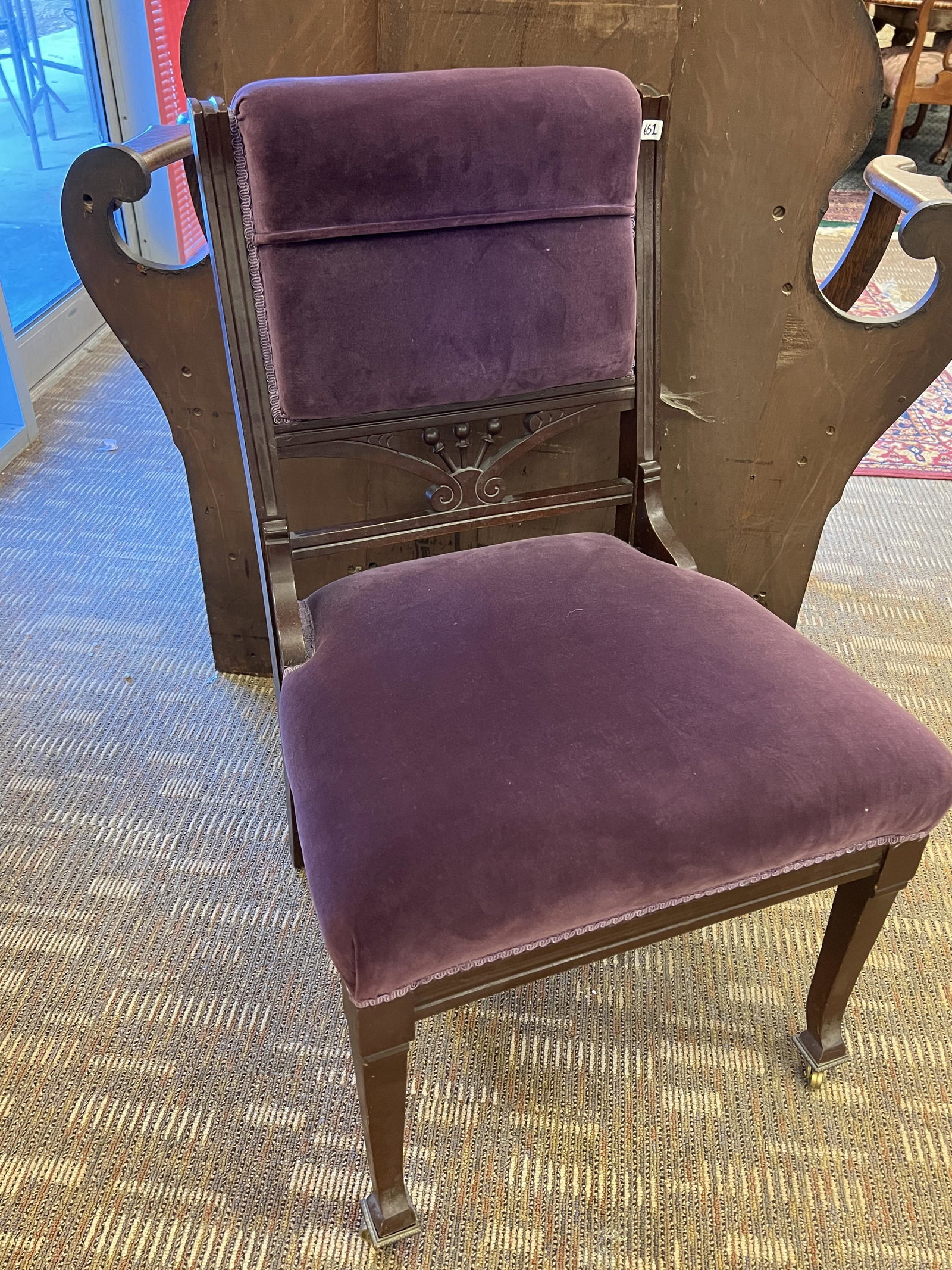 Newly Upholstered Victorian Side Chair (1 of 7)