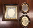 3 Victorian Walnut Frames