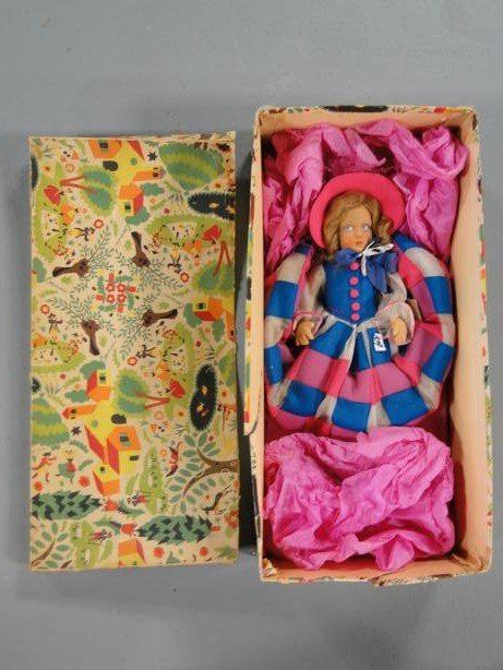 Lenci doll in original box; 15”H: Lenci doll in original box; 15”H