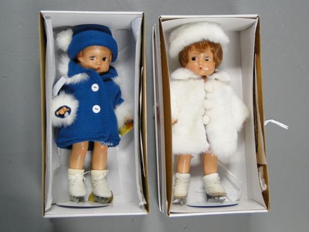 Two dolls to include: Effanbee Patsy (1999) by Ash: Two dolls to include: Effanbee Patsy (1999) by Ashton-Drake Galleries “Winter Wonderland,” and Effanbee Patsy (1999) by Ashton-Drake Galleries “Spring Fling,” both in original boxes, mint cond