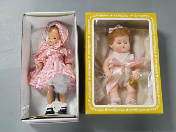 Two dolls to include: Effanbee Patsy Joan (1996) i: Two dolls to include: Effanbee Patsy Joan (1996) in original box, Effanbee baby doll in original box, with label and accessories