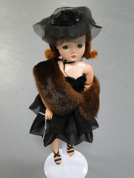 Madame Alexander fashion doll in original clothes: Madame Alexander fashion doll in original clothes including mink stole