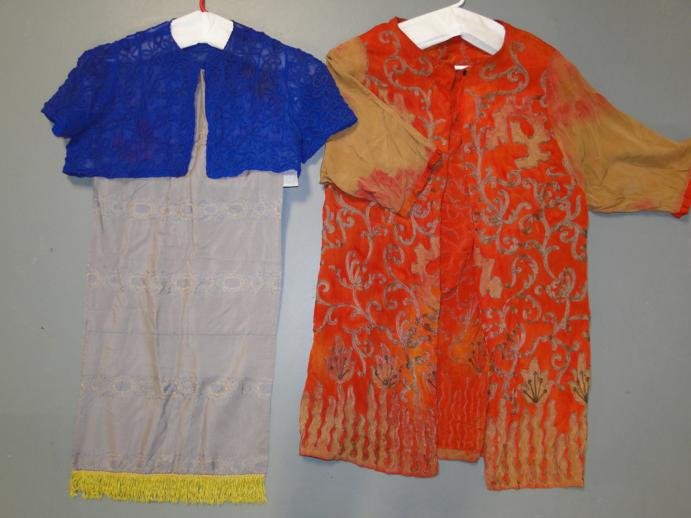 1920's Embroidered coat along with a scarf and jac: 1920's Embroidered coat along with a scarf and jacket