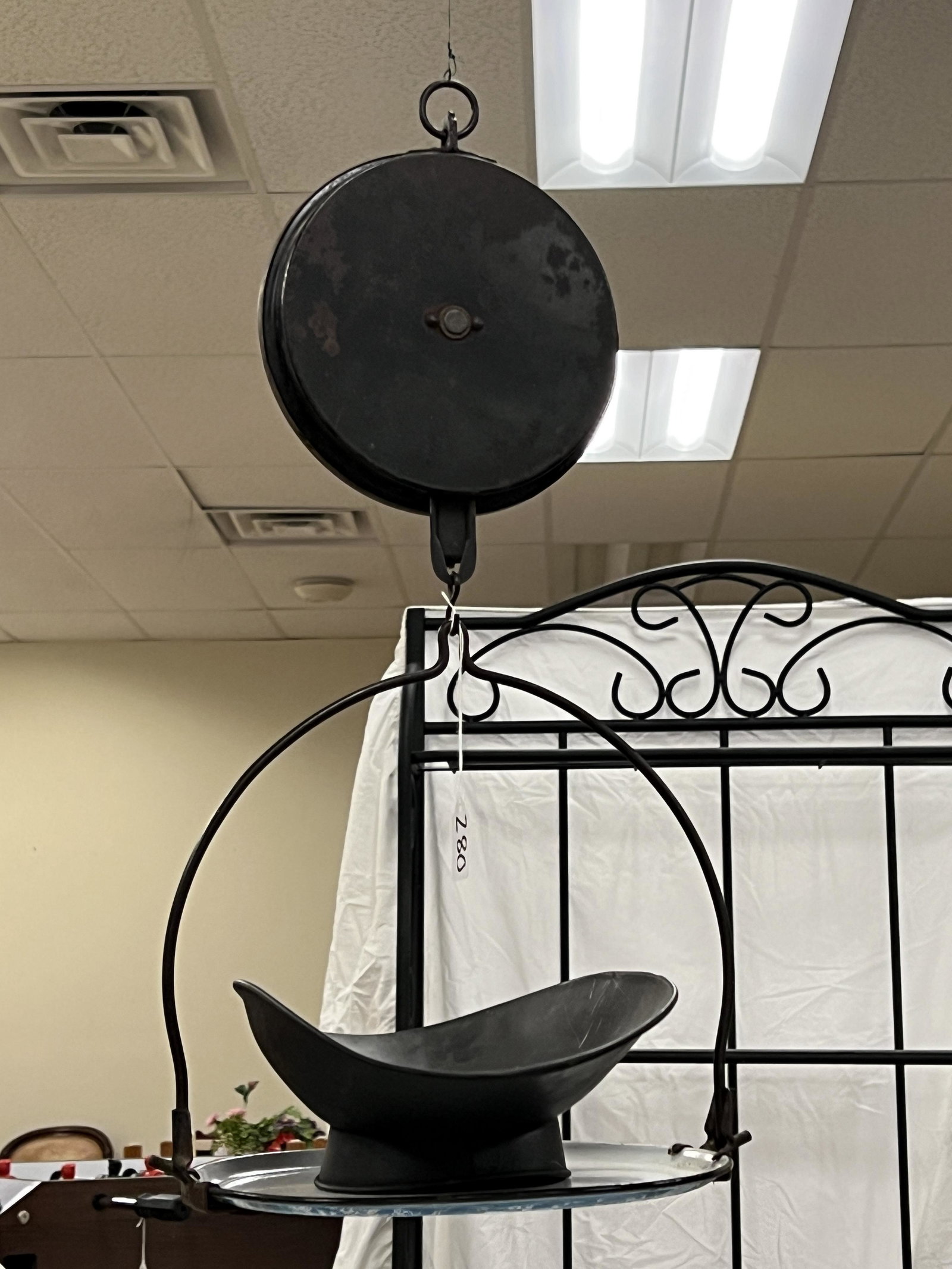 Rare Enameled Hanging Kitchen Scale (1 of 6)