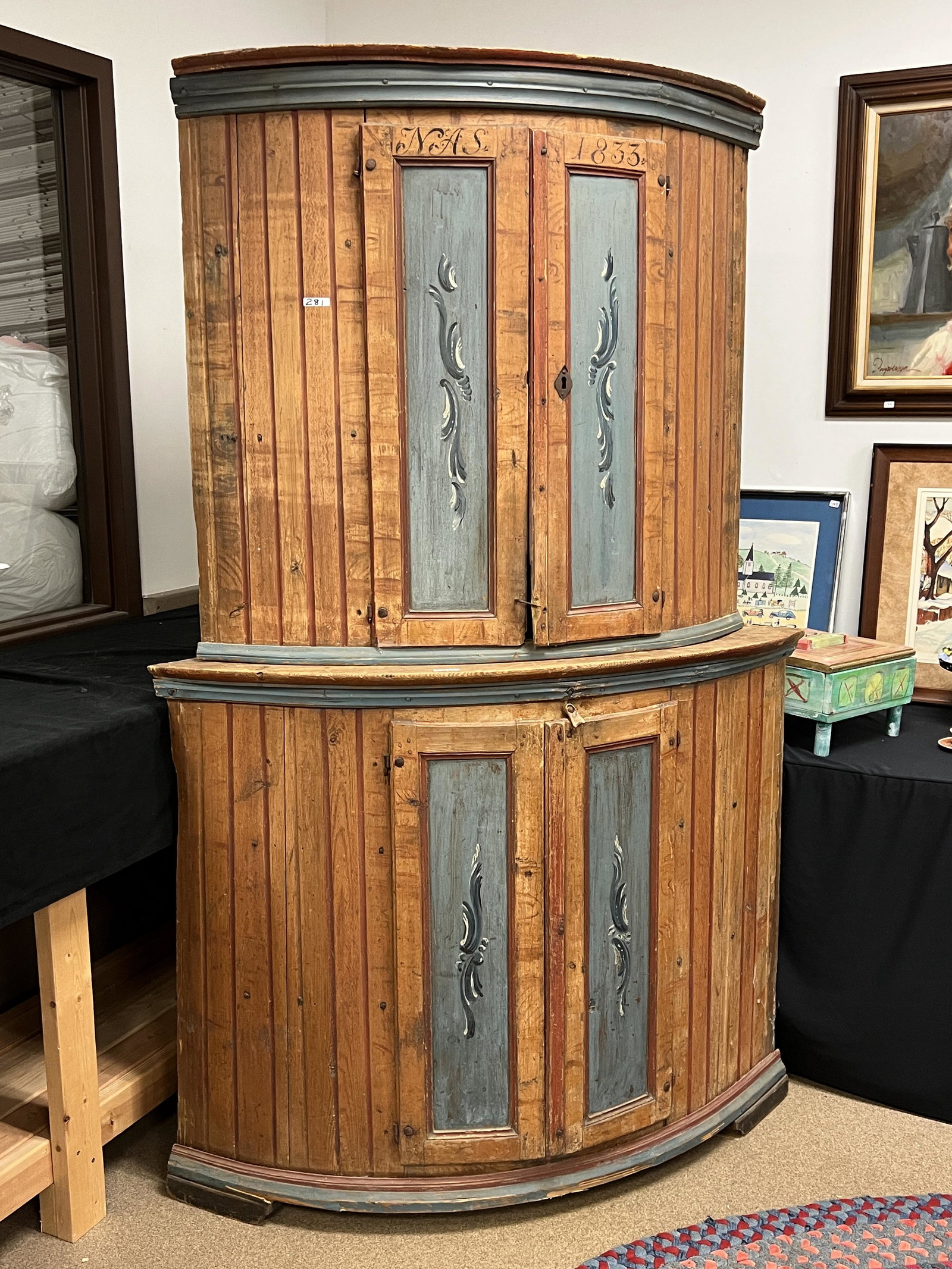 Wisconsin-Norwegian Step-Back Corner Cabinet (1 of 9)