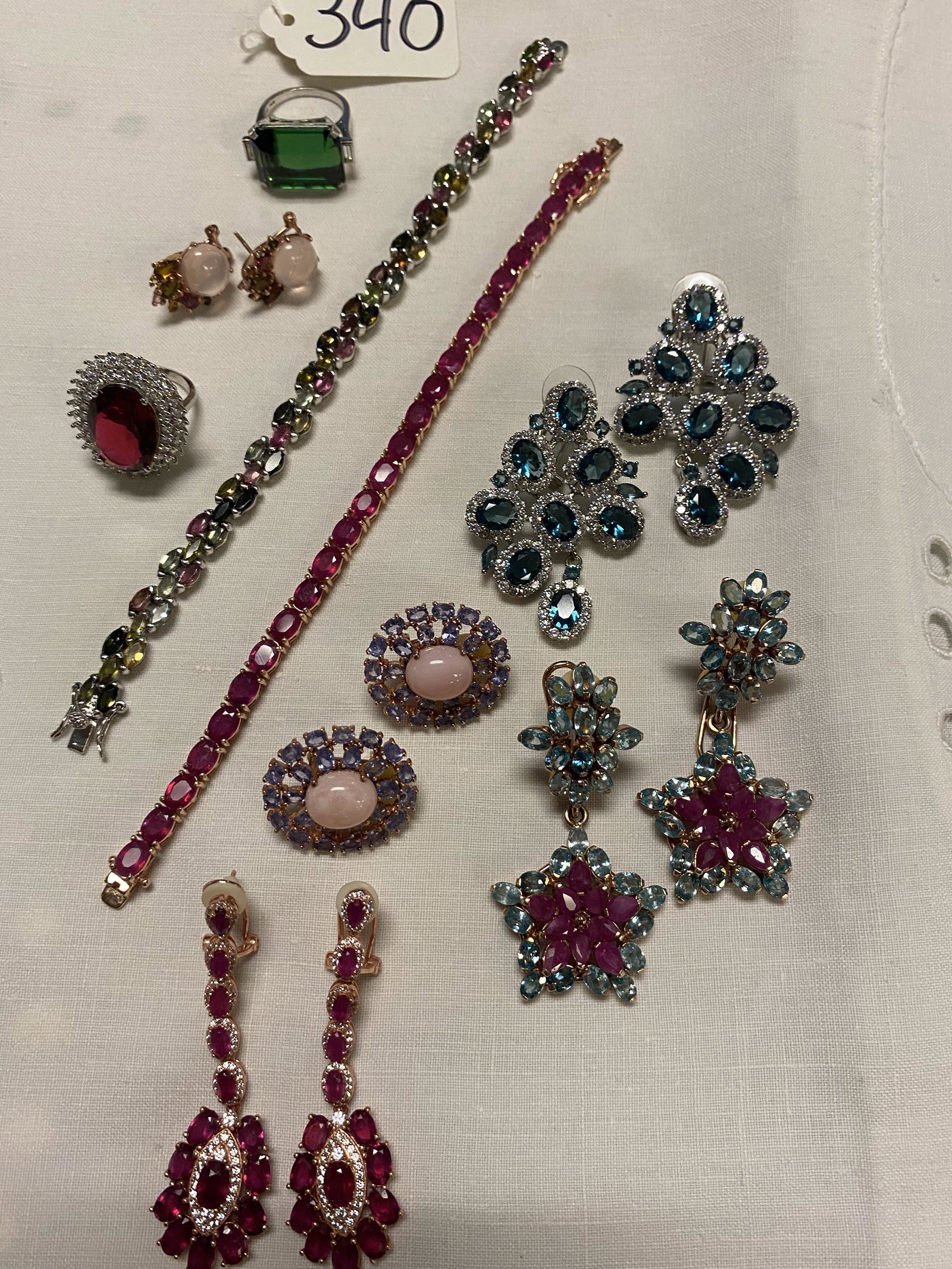 Group of Sterling Jewelry Set w/ Semi-Precious Stones & Others (1 of 5)