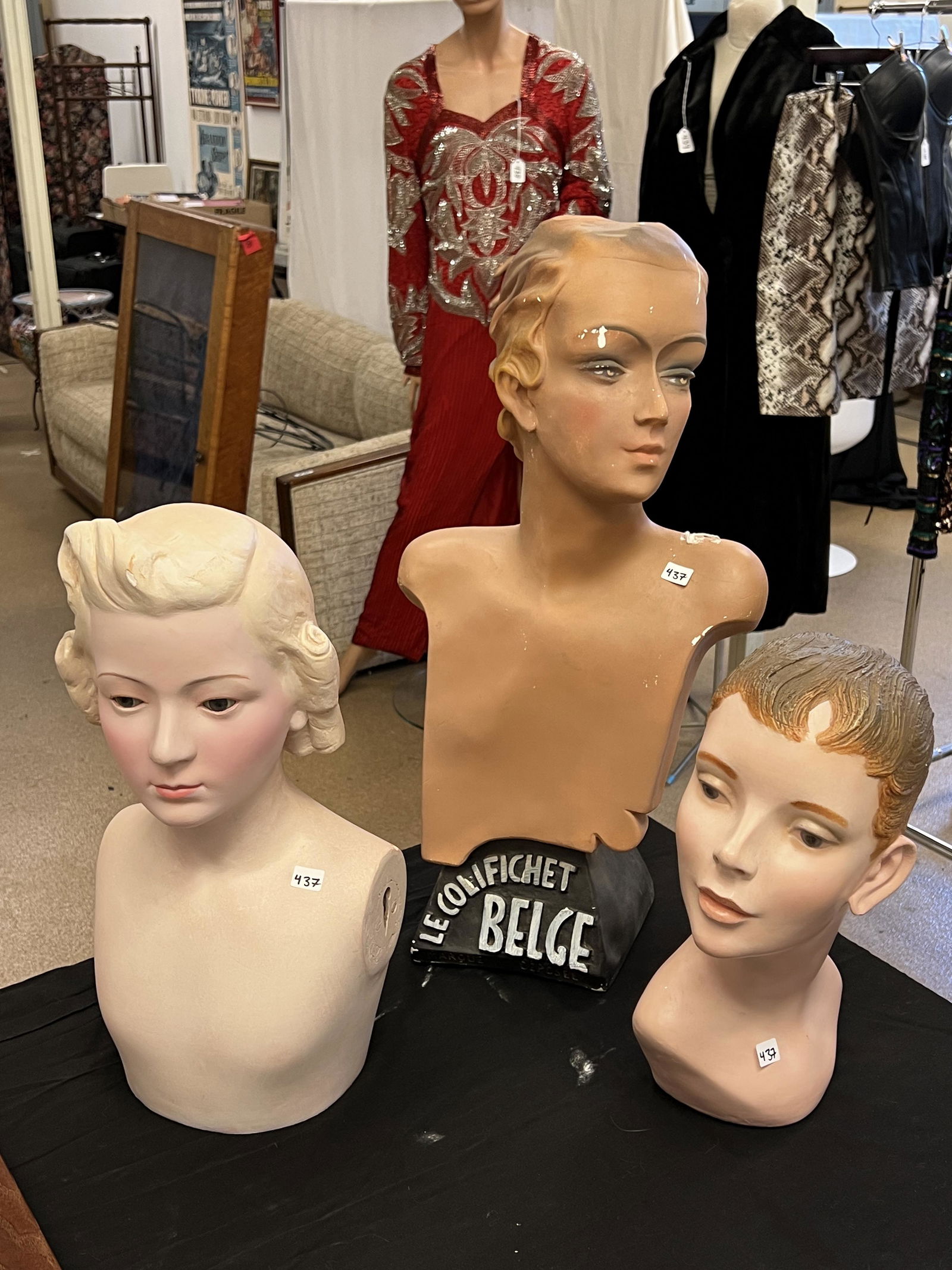 3 French Mannequin Busts (1 of 6)