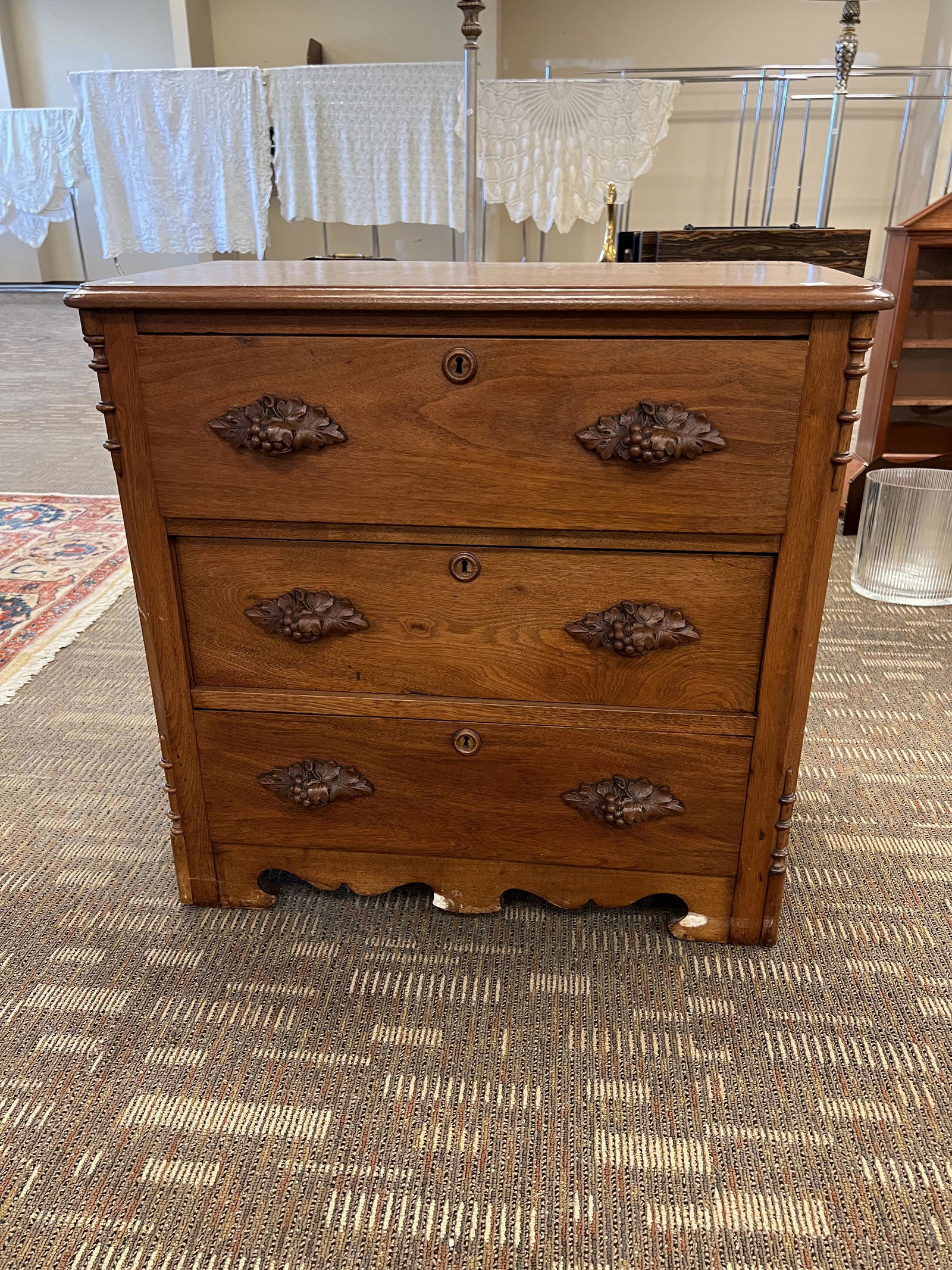 Victorian Walnut Commode (1 of 5)