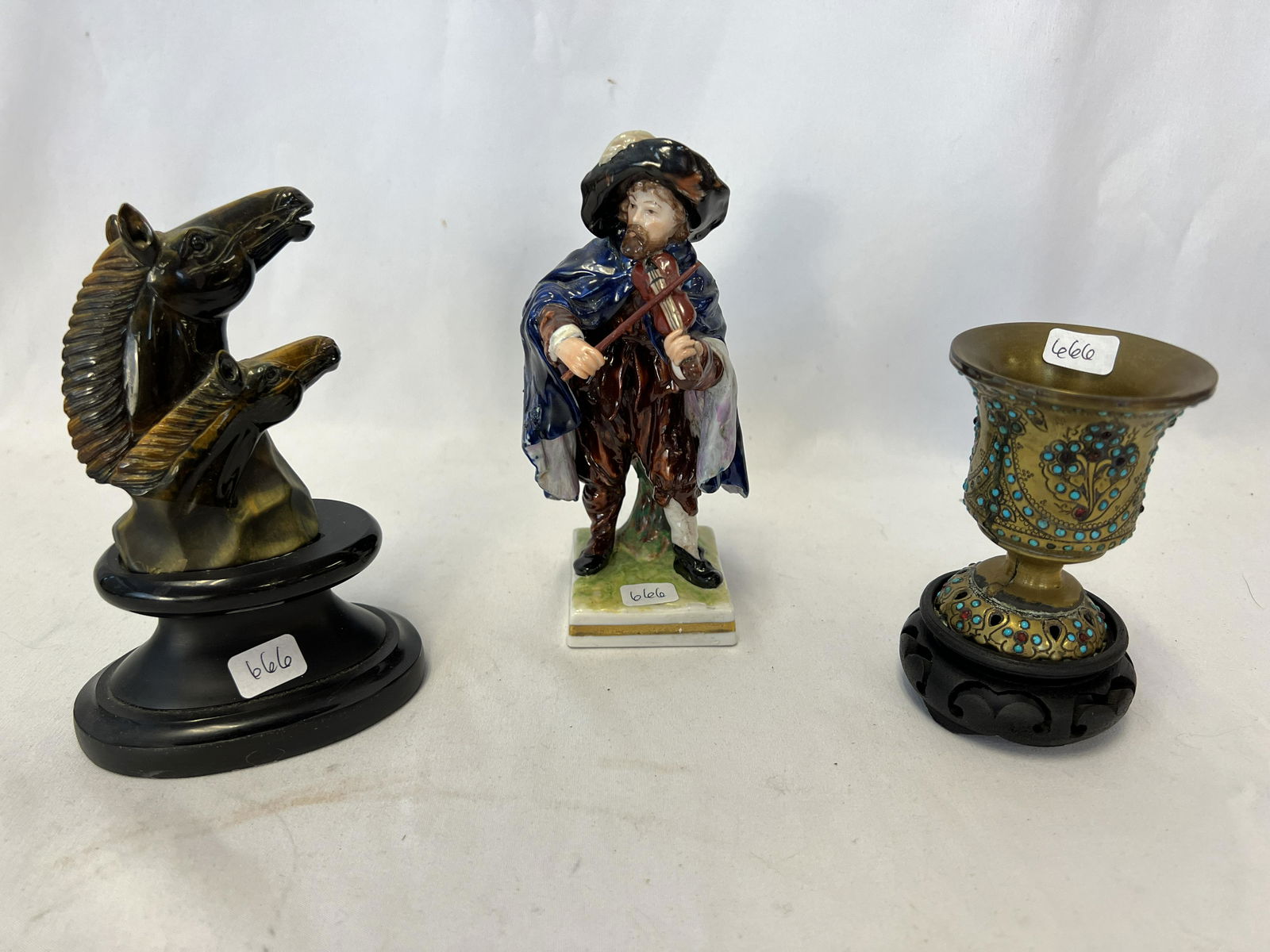 Cabinet Items: Brass Cup, German Porcelain, More (1 of 6)