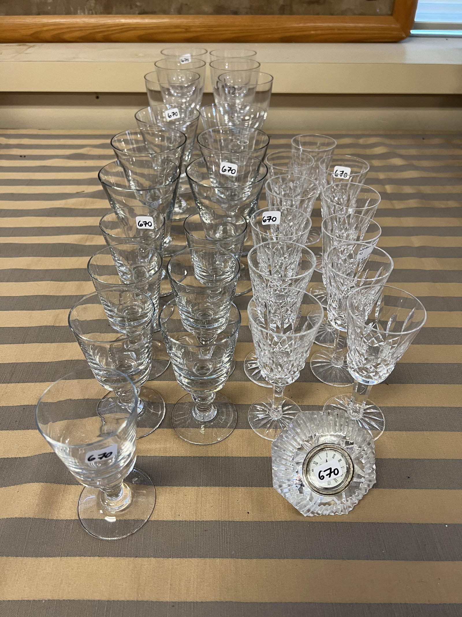 Baccarat & Waterford Stemware: Stemware to include Baccarat and Waterford.