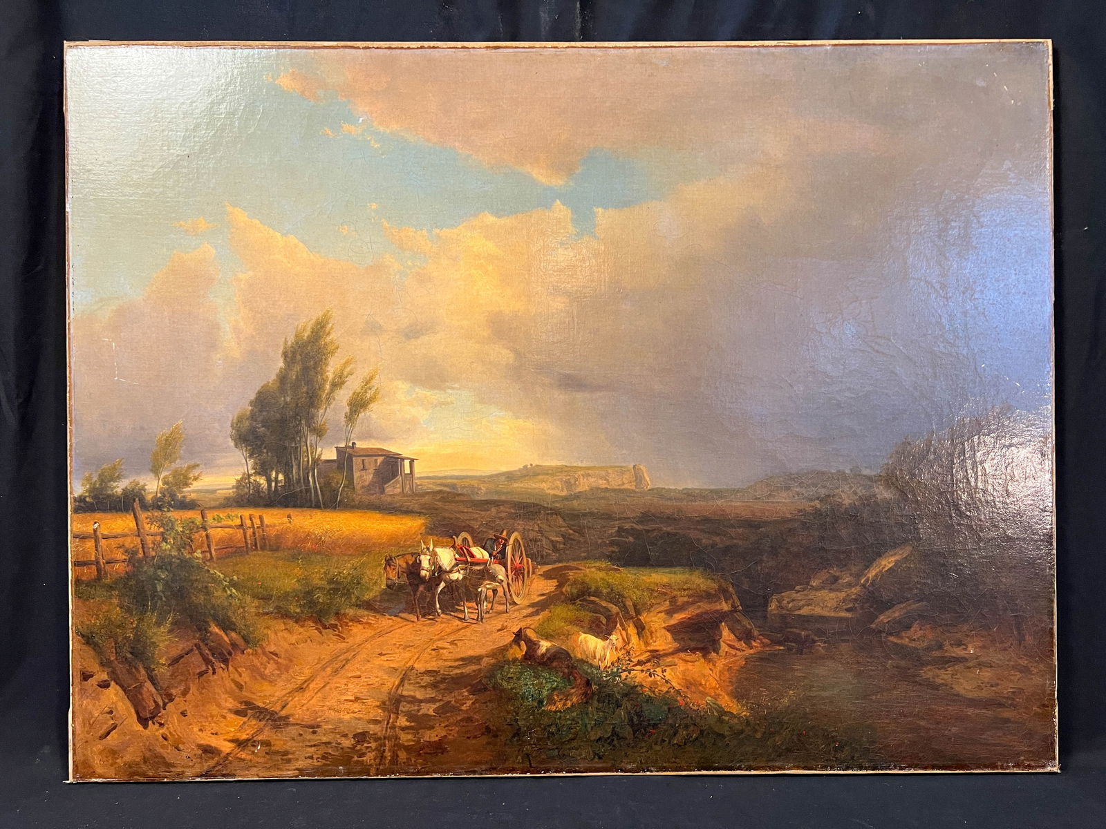 Italian Oil Painting Scenic 1850/1860 Landscape (1 of 19)