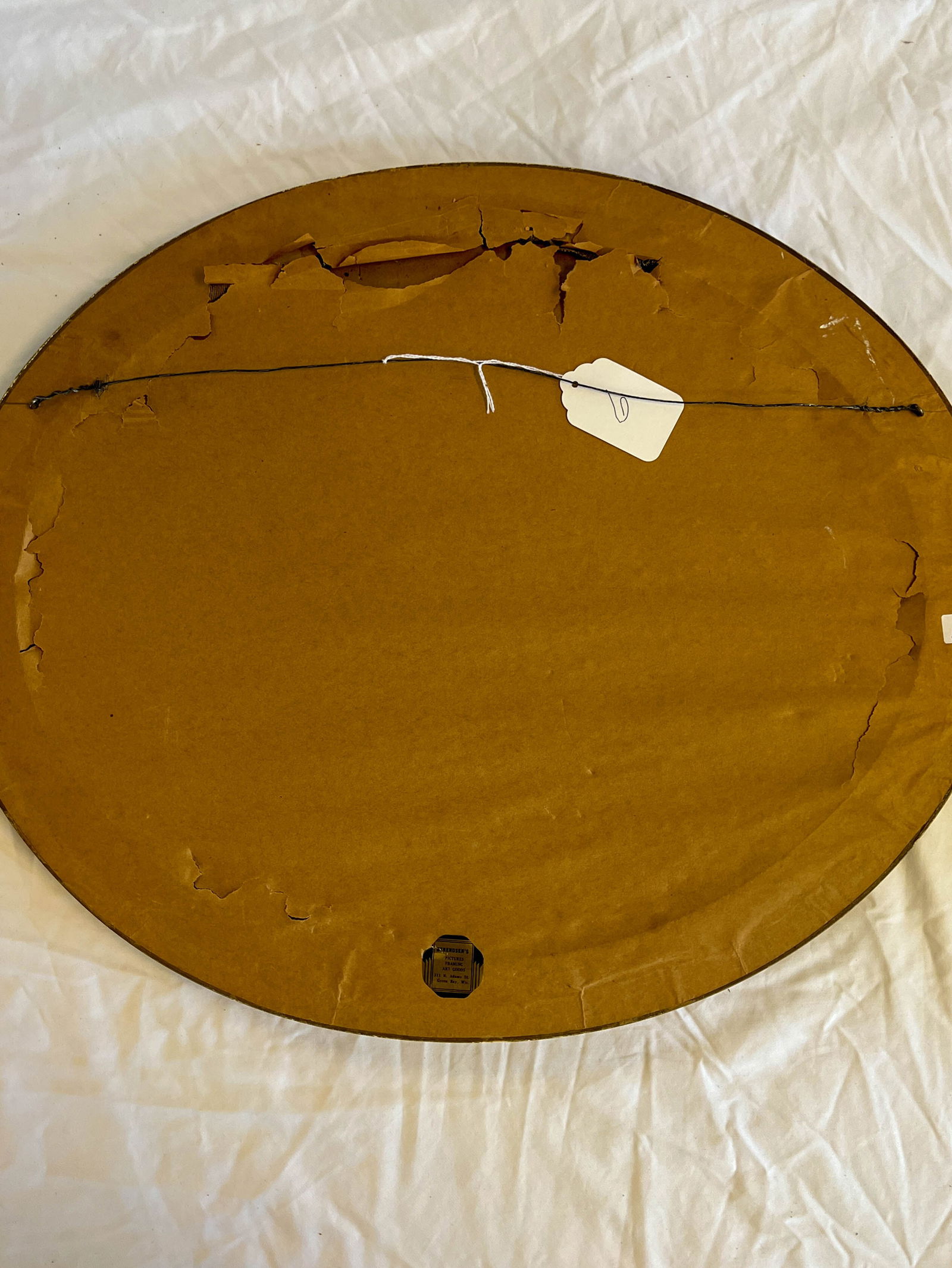 Victorian oval needlepoint Young Beauty with winged Cupid (1 of 8)