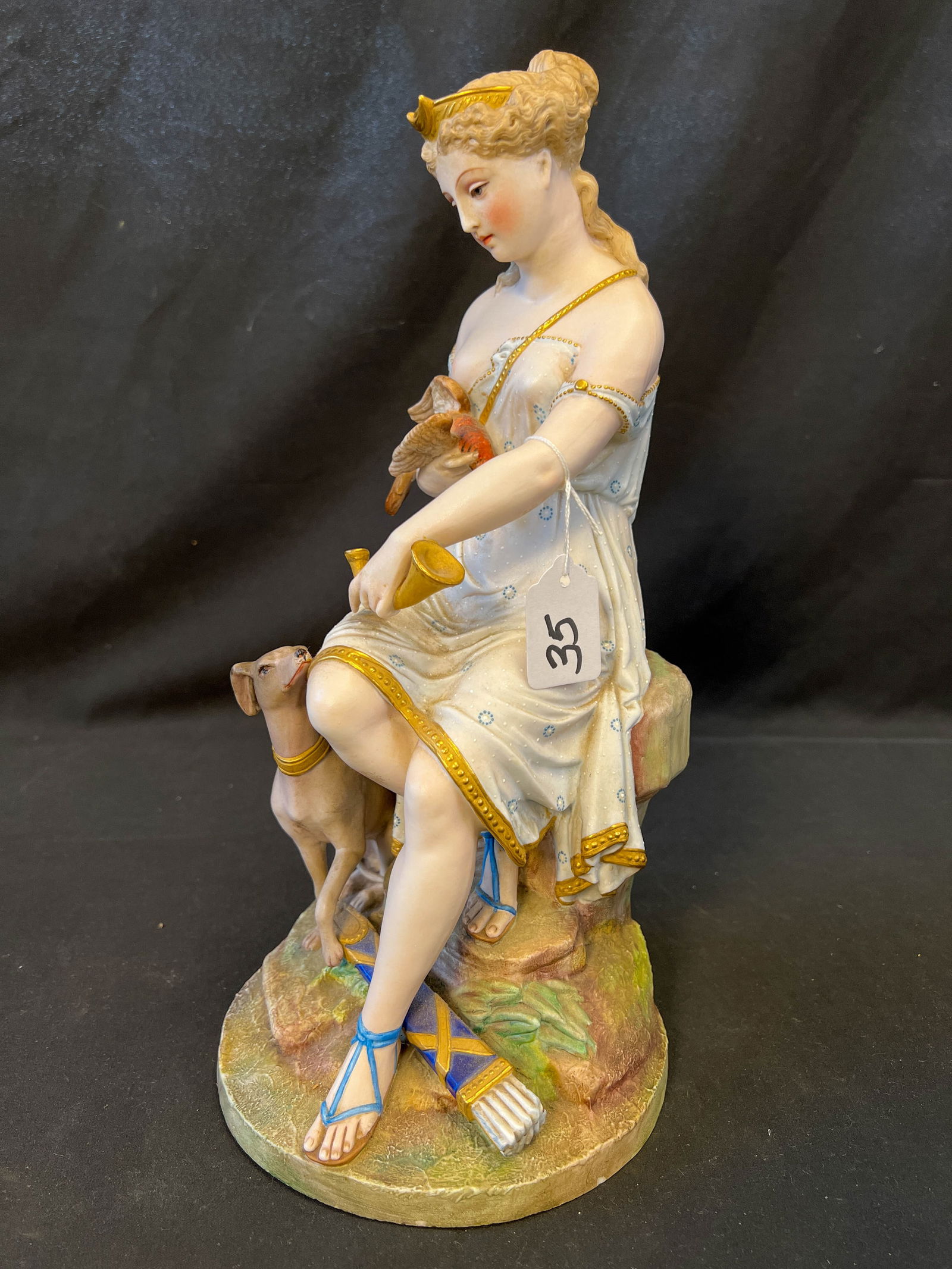 1870s German bisque figure of Diana (1 of 5)