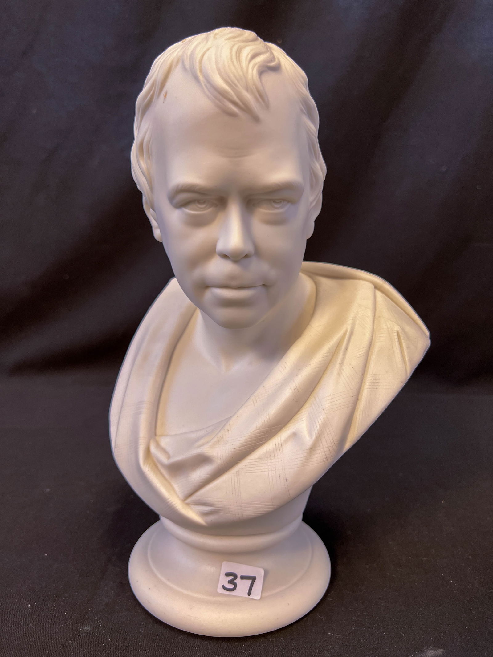 A Parian 1850s-'60s classical male bust (1 of 3)
