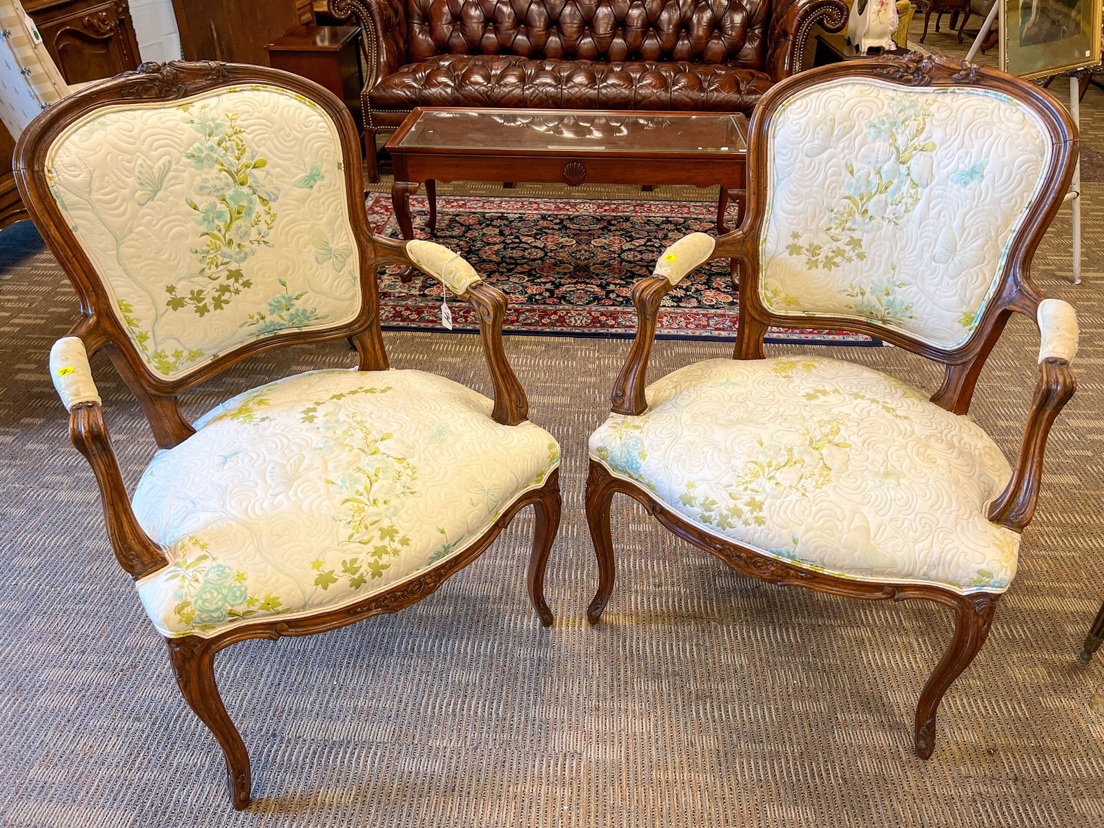 1890-1900 French Bergere Arm Chairs (1 of 9)