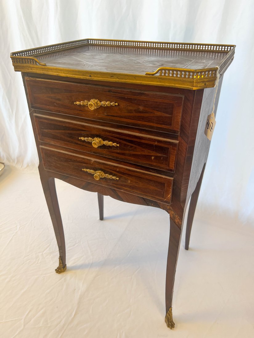 French Louis XVI Three Drawer Stand (1 of 10)