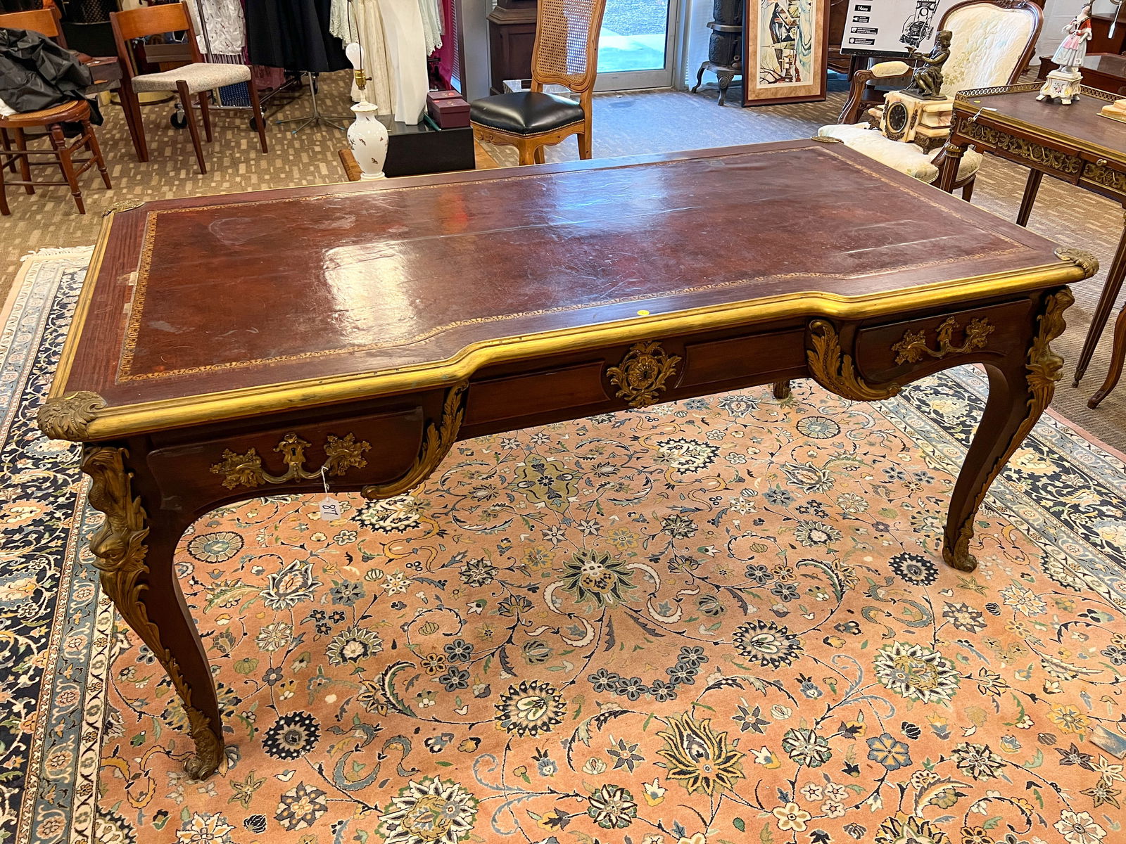 French Louis XVI Three Drawer Desk (1 of 18)