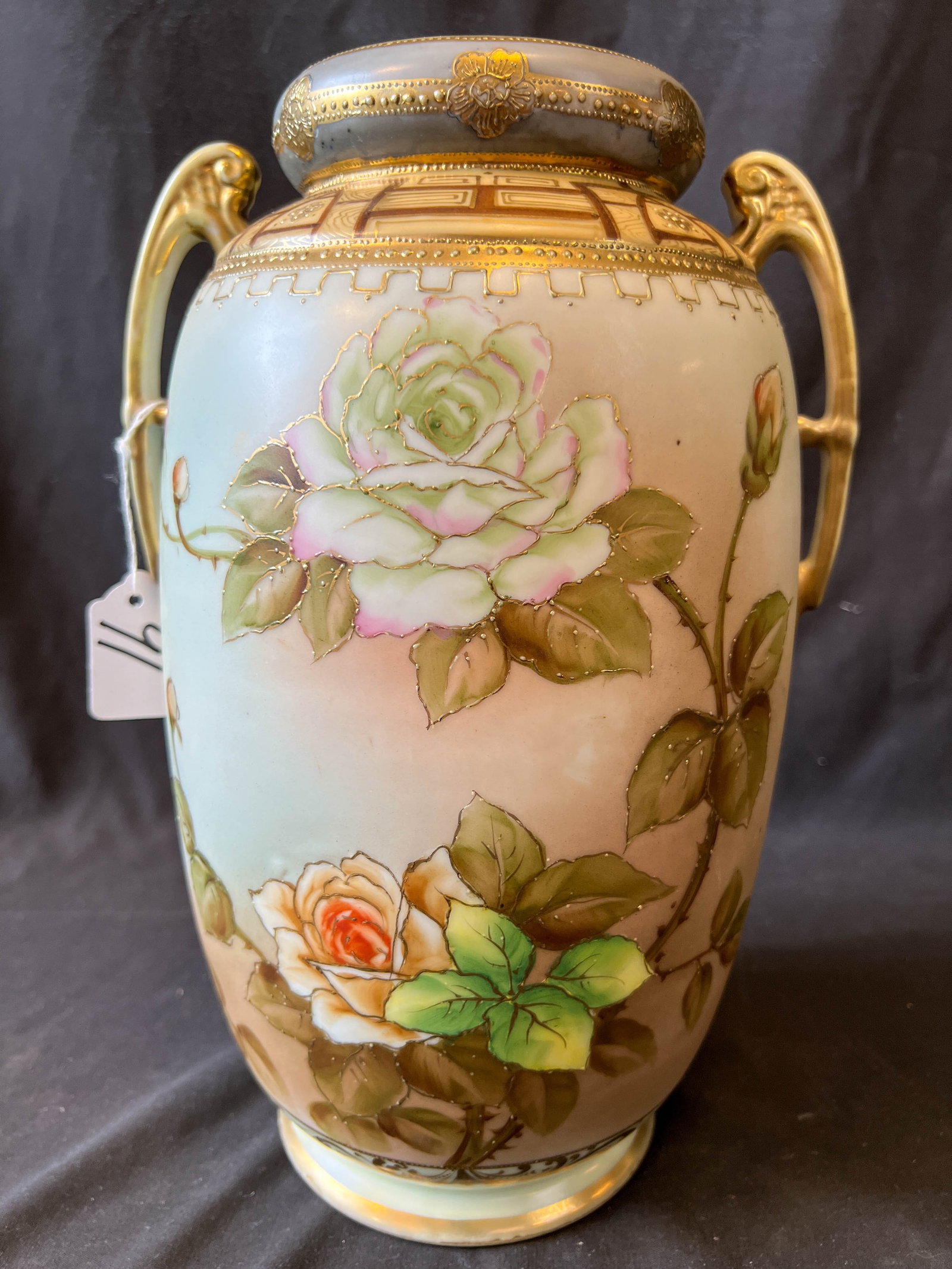 Double Handled Nippon Vase of Important Size (1 of 4)