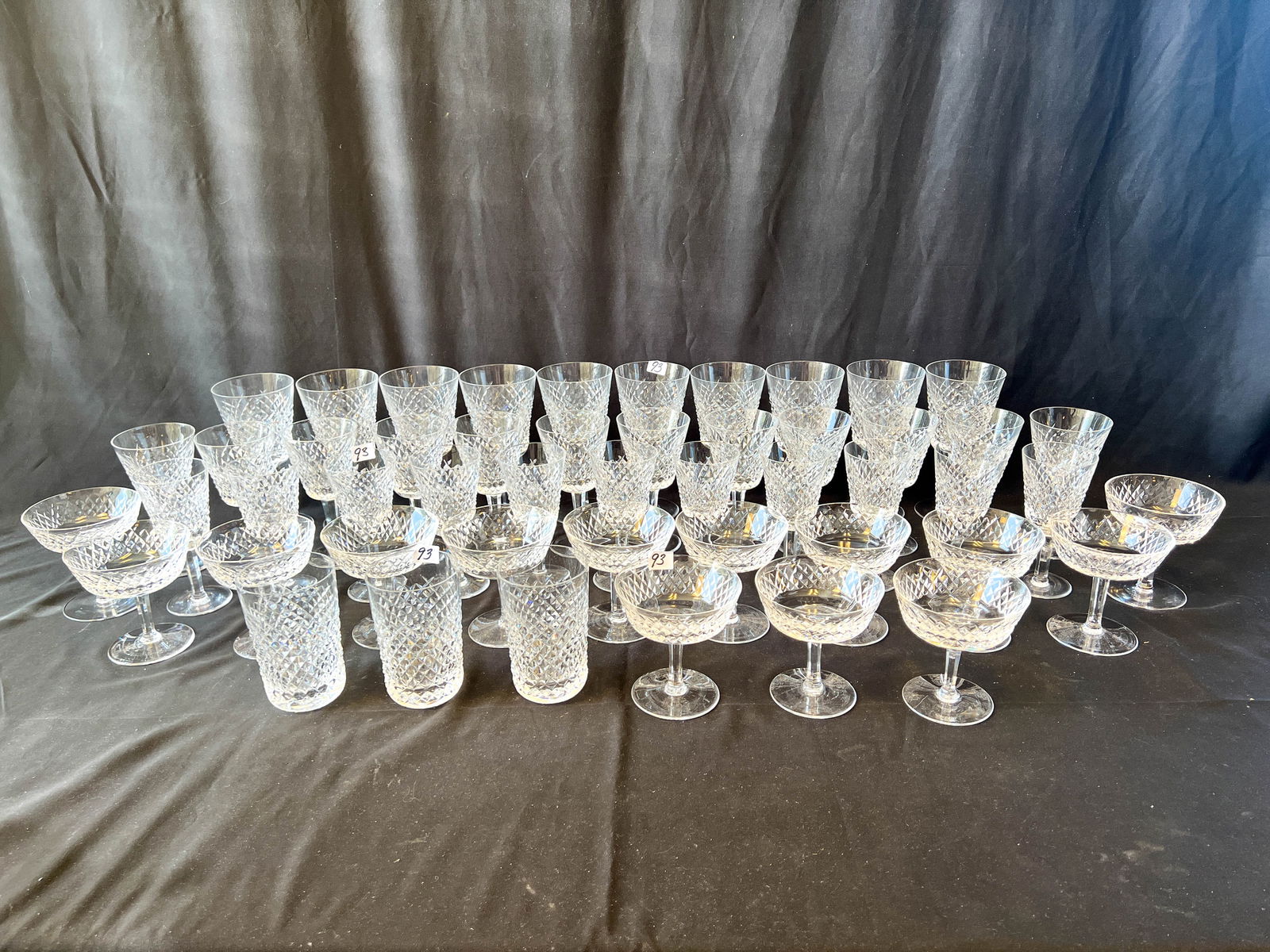 Immense set of Waterford Stemware to Include 50 pieces of Crystal in various sizes (1 of 15)