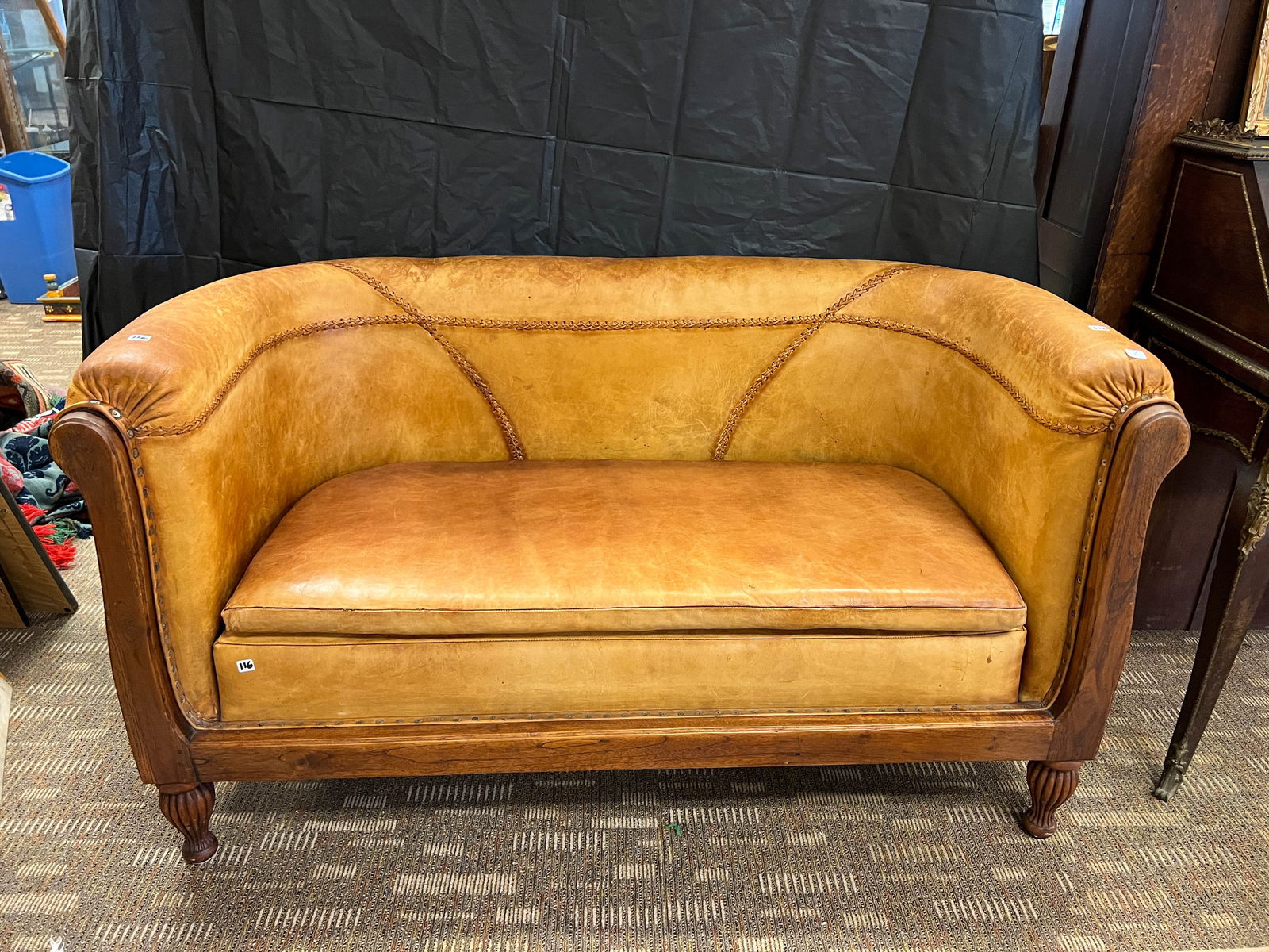 Contemporary Ralph Lauren style leather sofa (1 of 6)