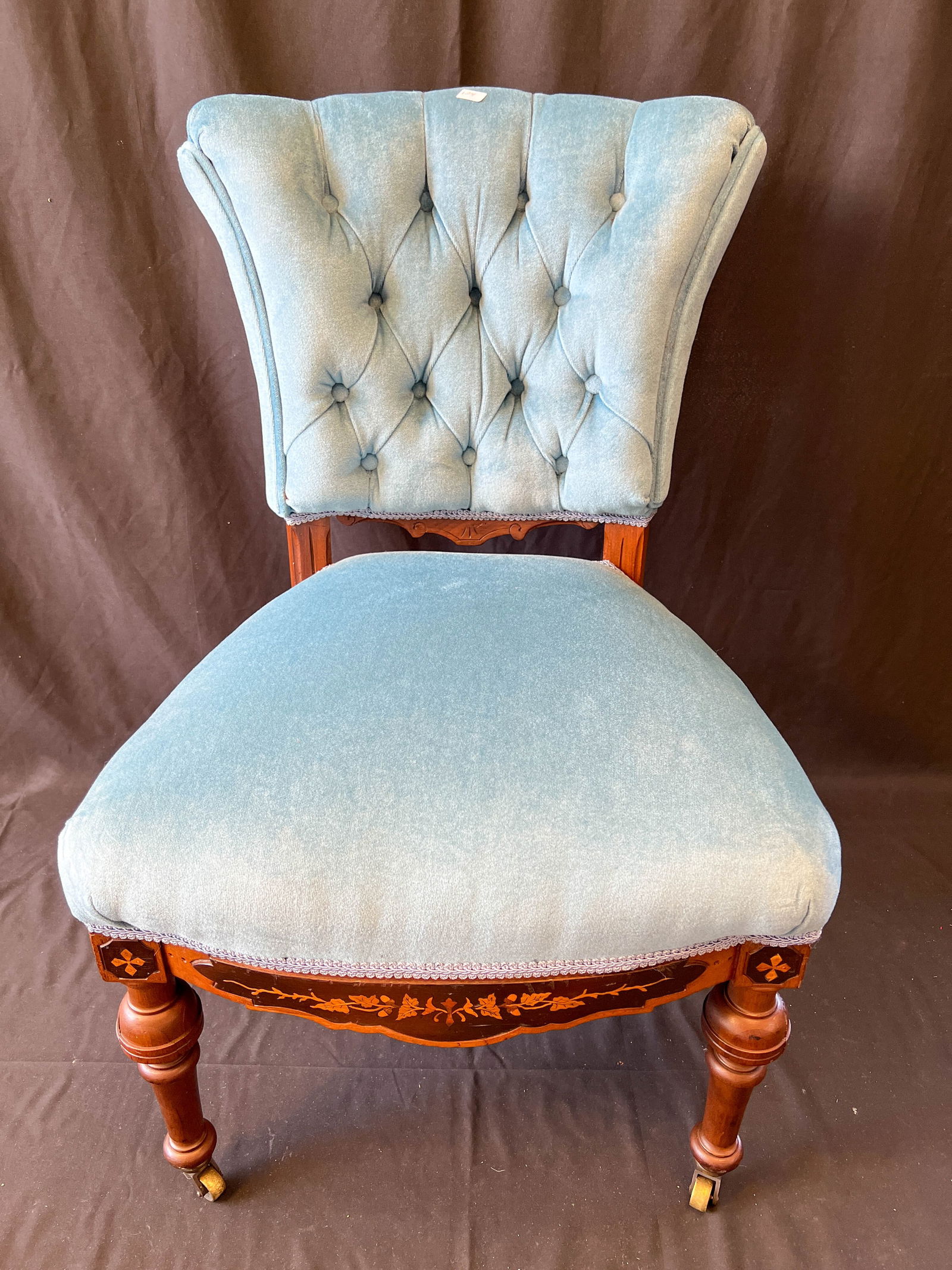 1870's Carved Walnut Victorian Side chair (1 of 6)