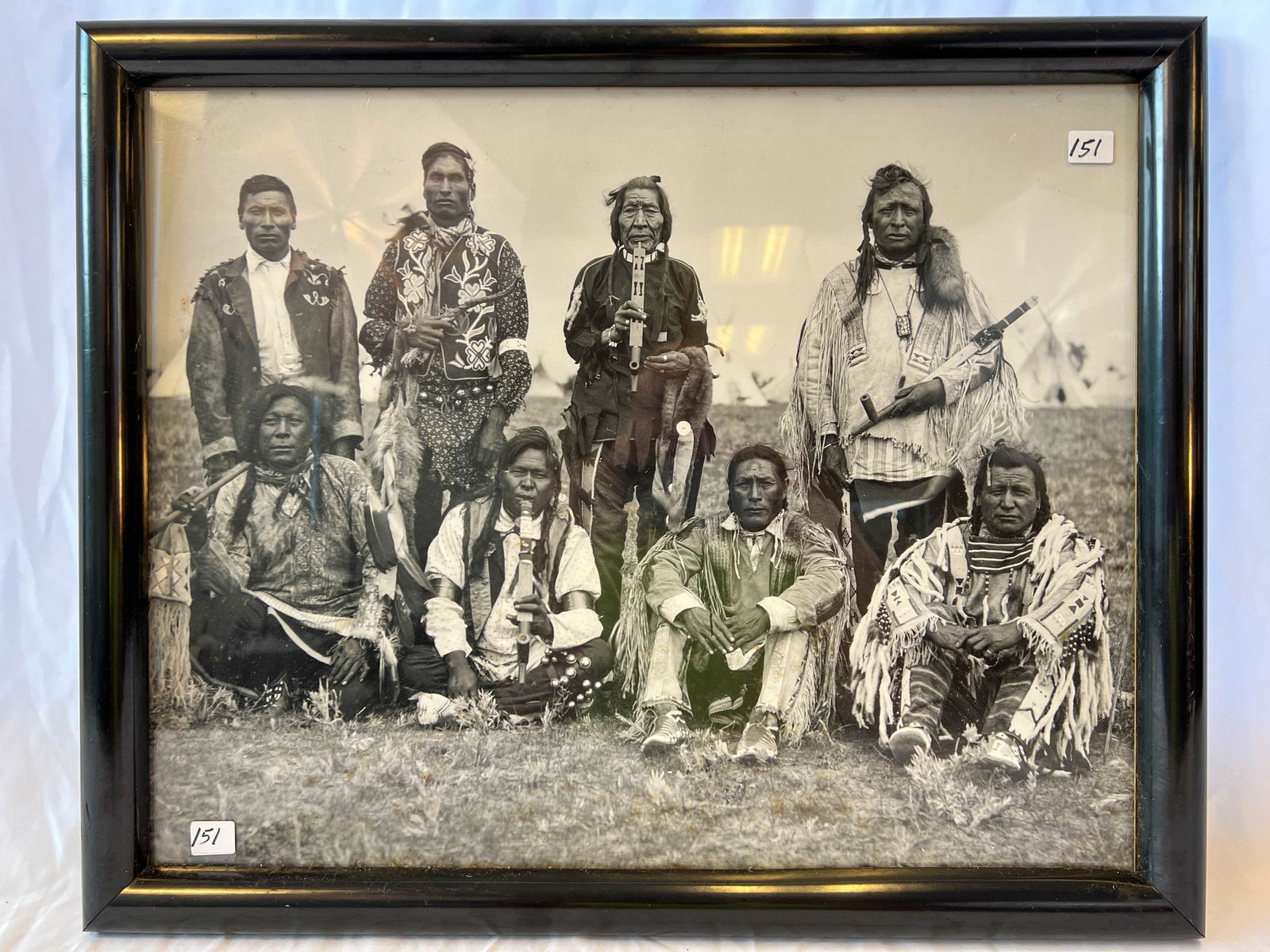 Large portrait of plain of Native Americans in fancy dress (1 of 6)